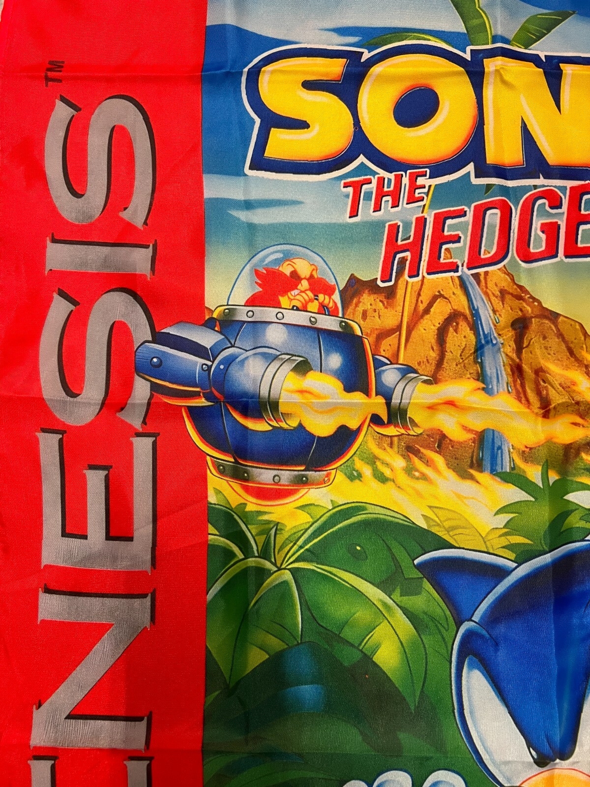 Sonic The Hedgehog 3 Custom Wall Flag Banner Tapestry 2 x 3 Ft, Sega Genesis