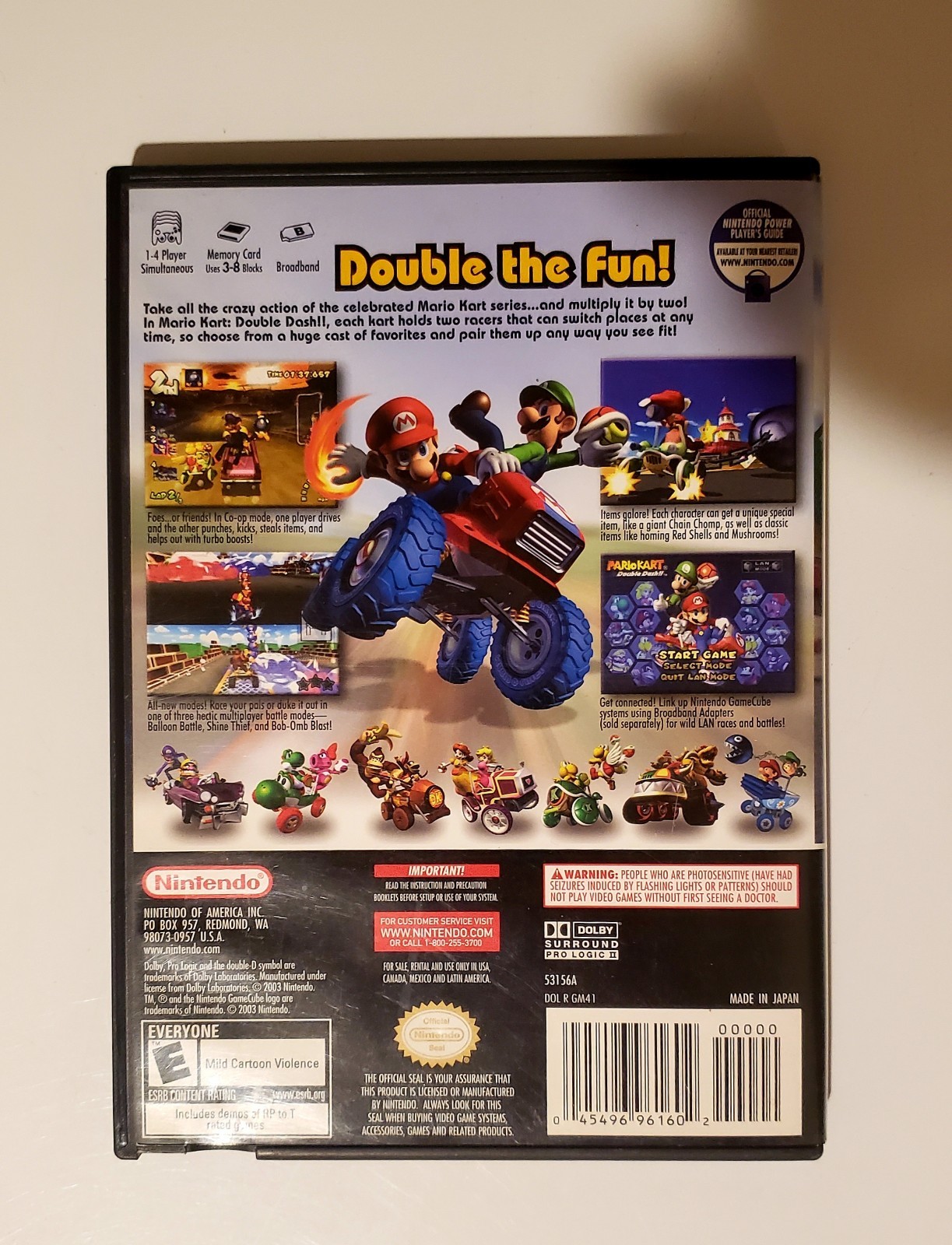 Smash Bros Melee Mario Kart Double Dash!! Nintendo GameCube Controller x4 Tested