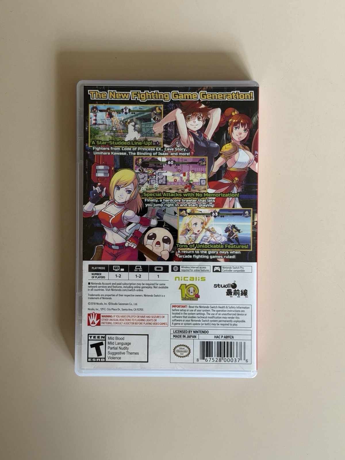 Nicalis Blade Strangers – Nintendo Switch Video Game Case w/ Insert