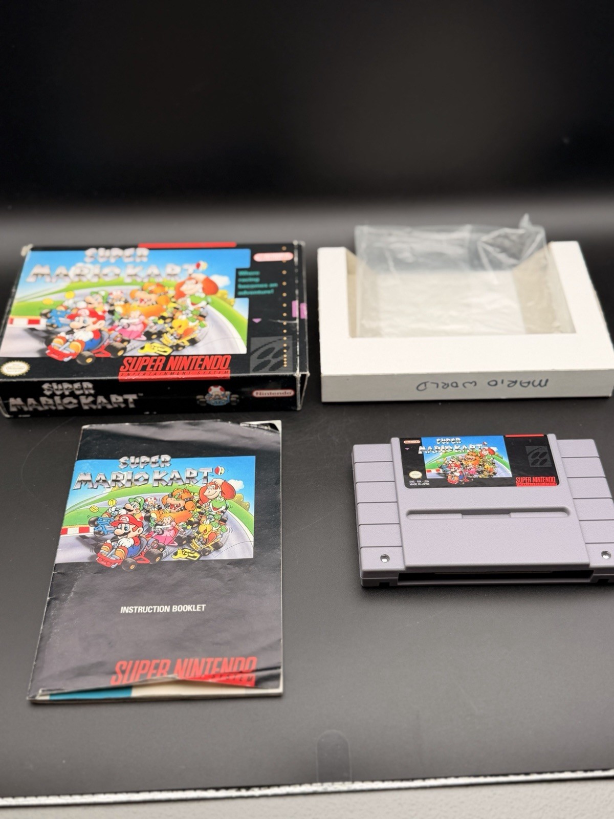 Super Mario Kart (Nintendo SNES, 1992) CIB Game, manual, box Tested