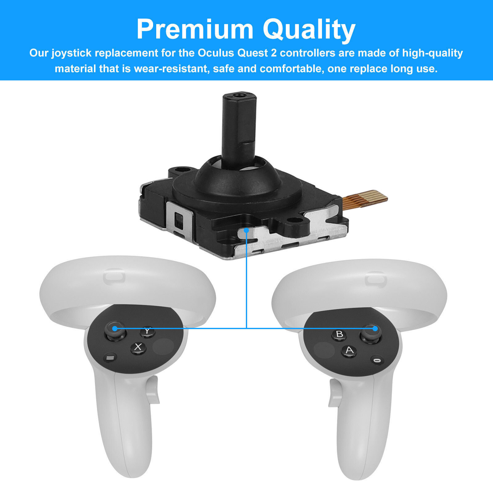 14in1 Analog Joystick Repair Replacement Kit for Oculus Quest 2 Touch Controller