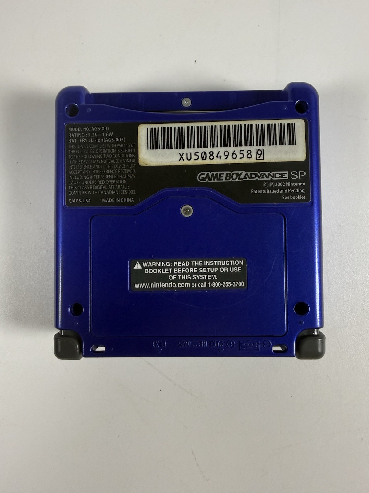Nintendo Game Boy Advance SP – Cobalt Blue w/ Travel Soft Case, & Games