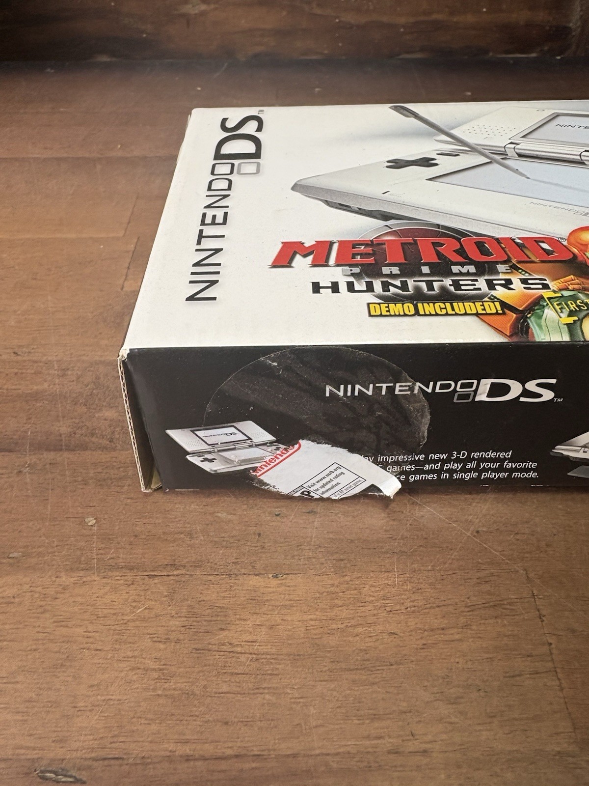 Nintendo DS Metroid Prime Hunters Titanium Console Box/Charger Only No Console
