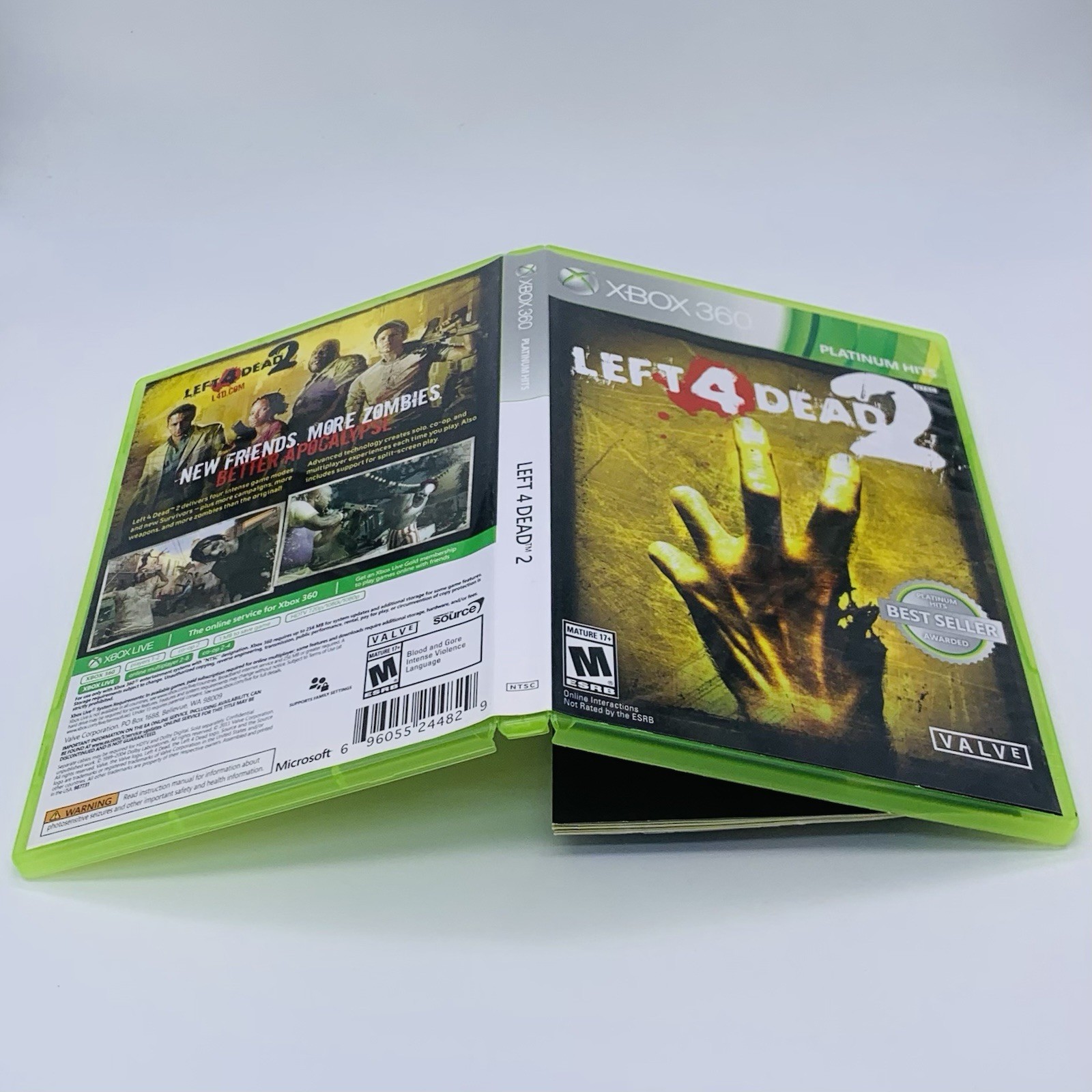 Lot of 2 Left 4 Dead and Left 4 Dead 2 Platinum Hits Xbox 360 – Tested & Working