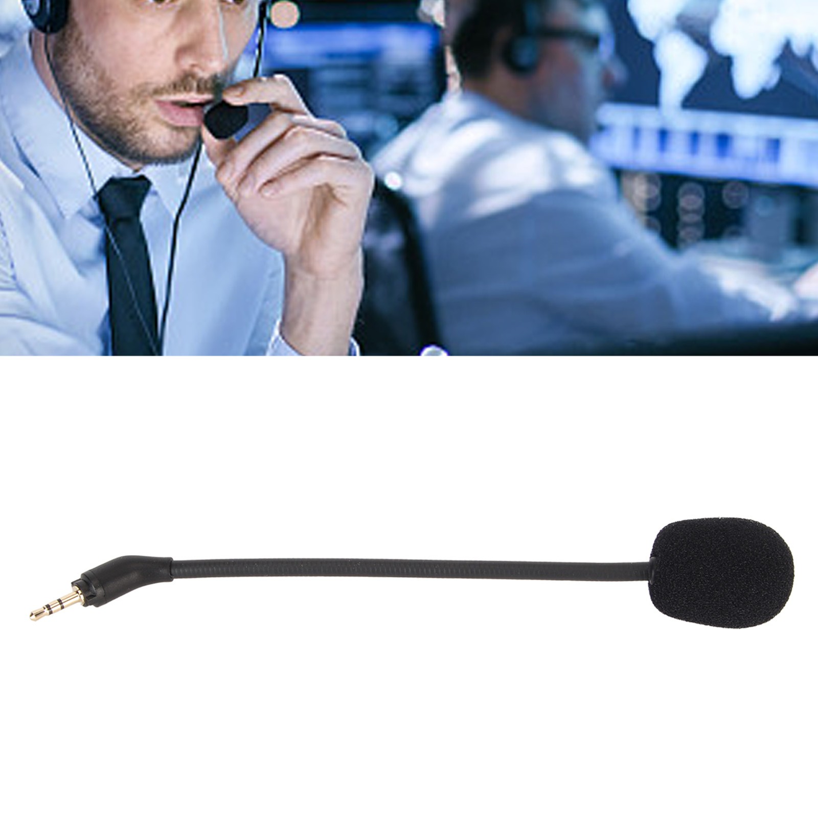 ｀Mic Replacement Noise Reduction Plug And Play 2.5mm Detachable Boom Mic For New