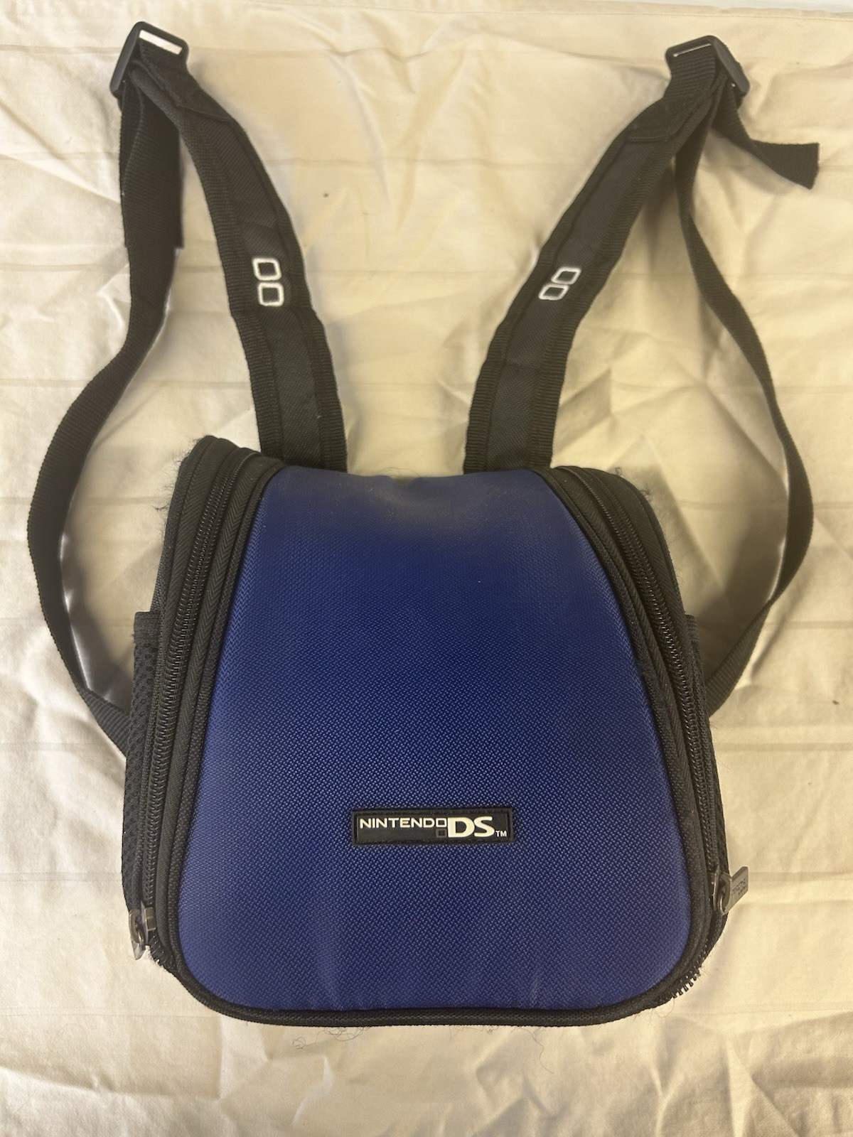 Nintendo Padded Nylon Backpack Blue Black for DS Console & Accessories
