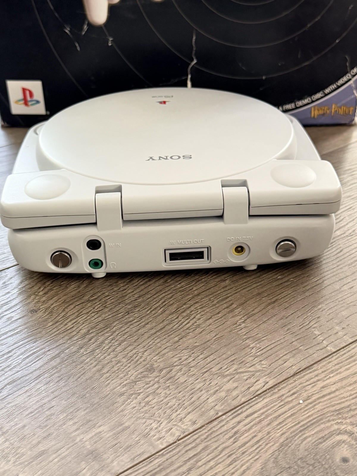 PSOne Console w/ LCD Screen + Box + Demo Discs TESTED & WORKS NWOB OPEN BOX