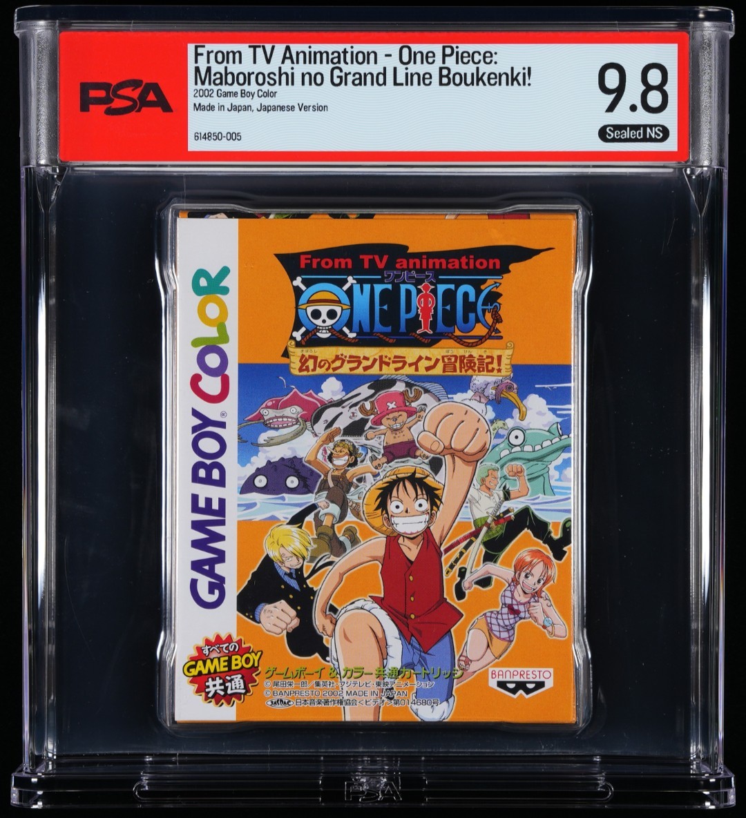 PSA 9.8 Graded Sealed One Piece Maboroshi no Grand Line Boukenki Game Boy Color