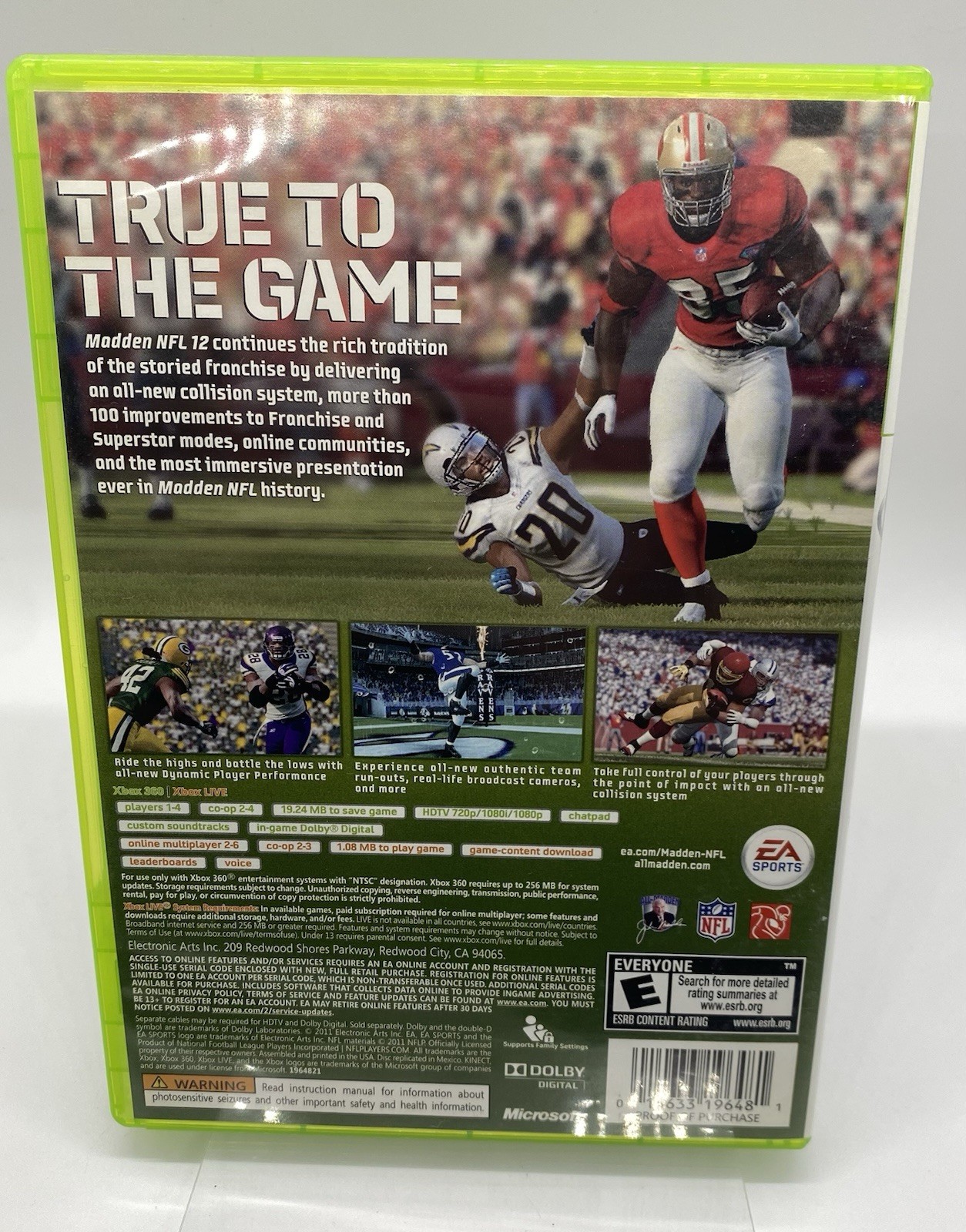 Madden NFL 12 (Xbox 360) CIB COMPLETE & TESTED