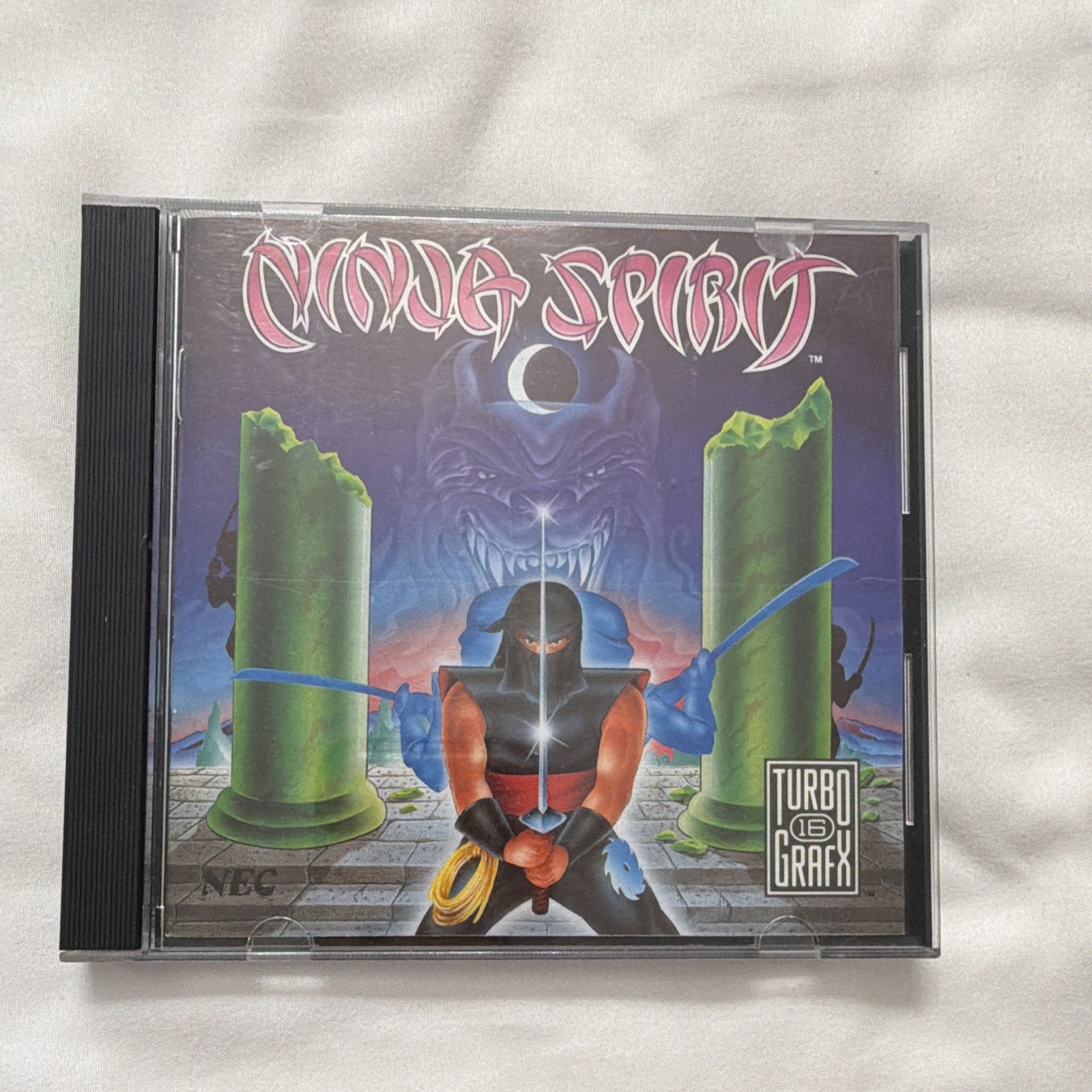 NEC Ninja Spirit TurboGrafx-16 HuCARD Video Game 1990 w/ Case