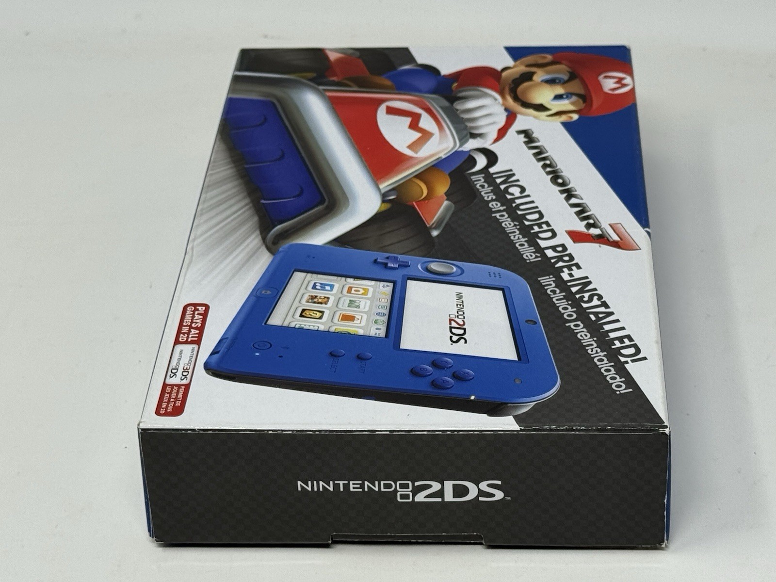 Nintendo 2DS Mario Kart 7 Electric Blue Limited Edition Console Box Only