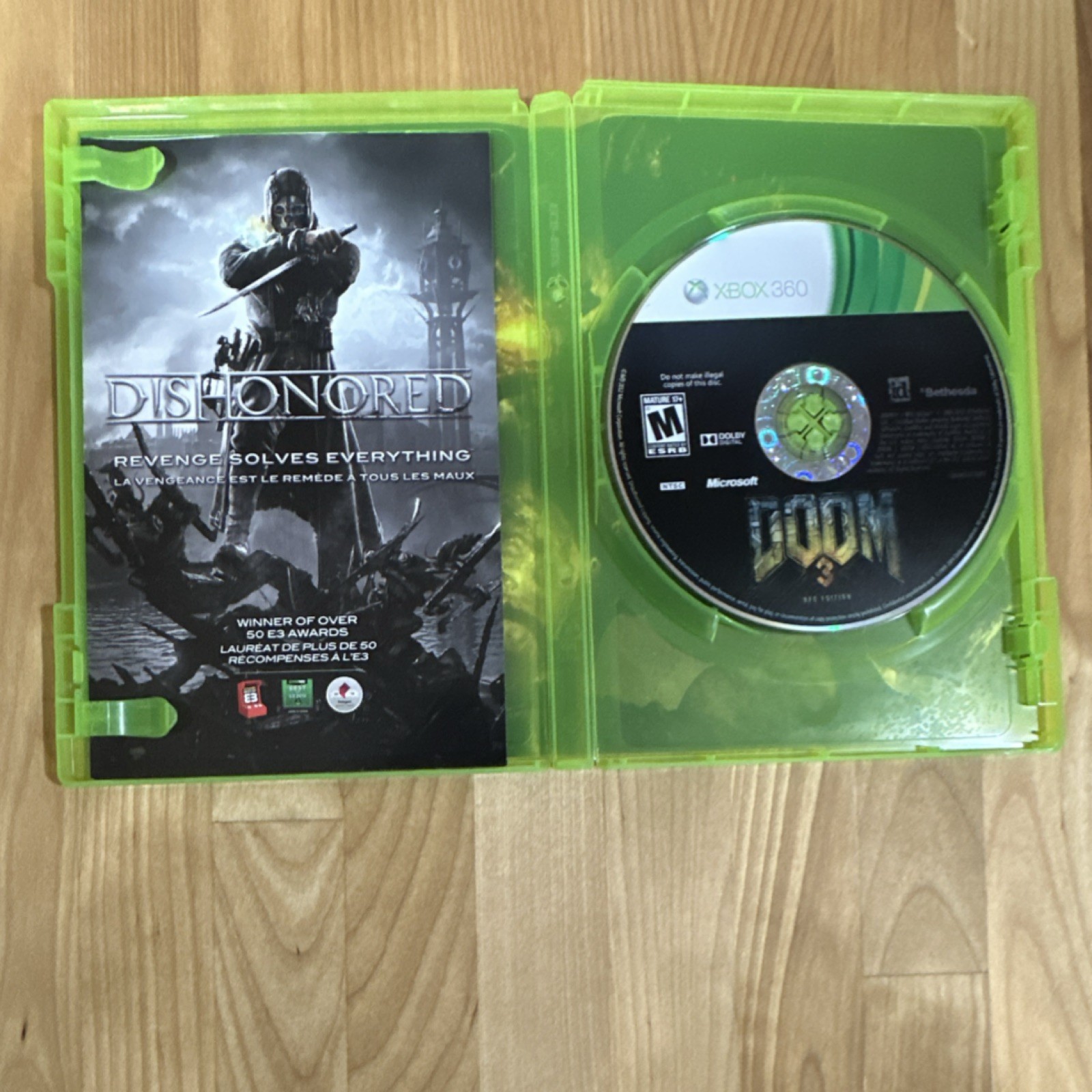 Bethesda Doom 3 BFG Edition Xbox 360 NTSC-U/C Complete 3D Compatible