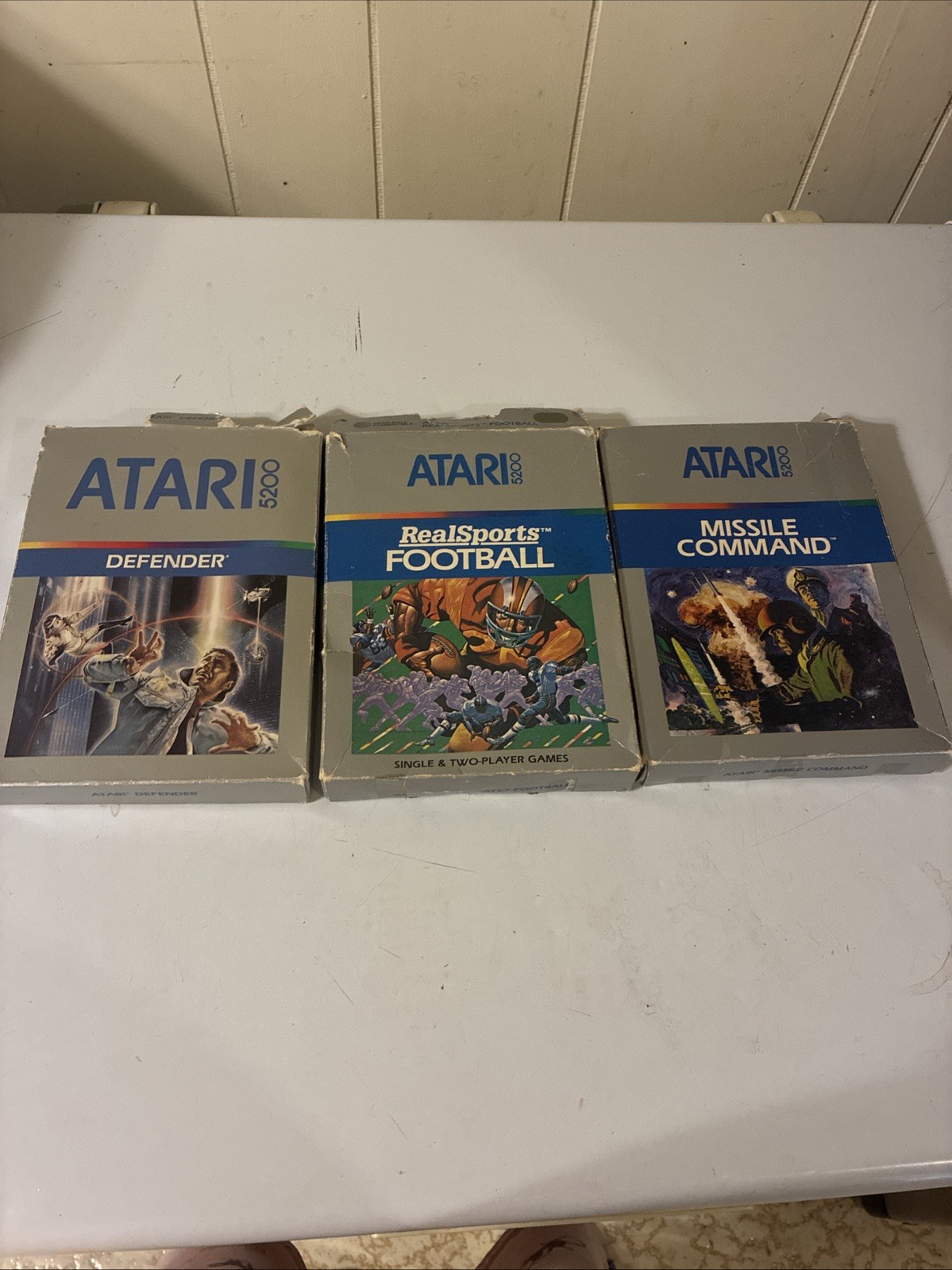 Lot Of 3 Vintage Atari 5200 Cartridges In Original Boxes With Manuals