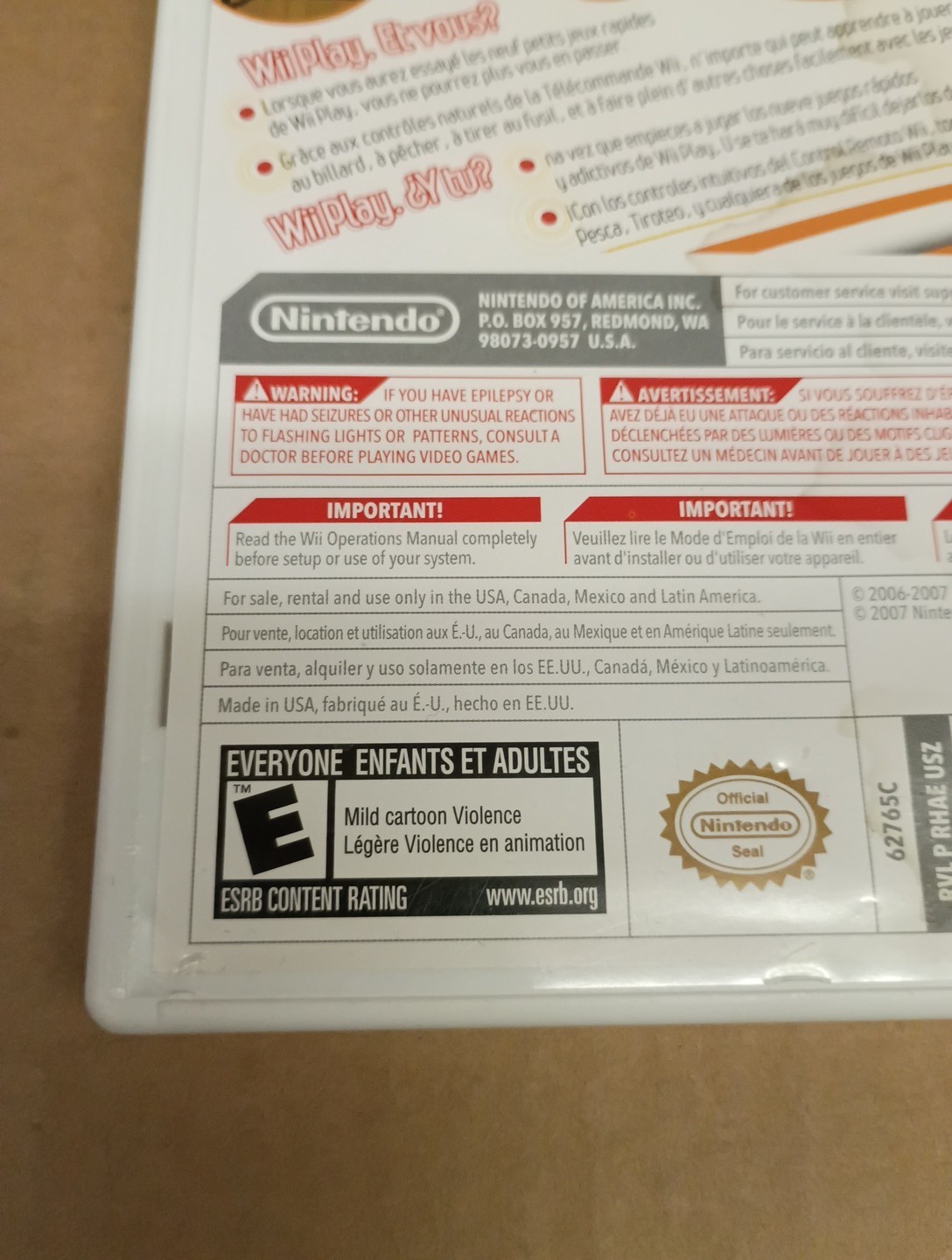 Wii Play – Complete Nintendo Wii Game w/Manual – Tested/Works