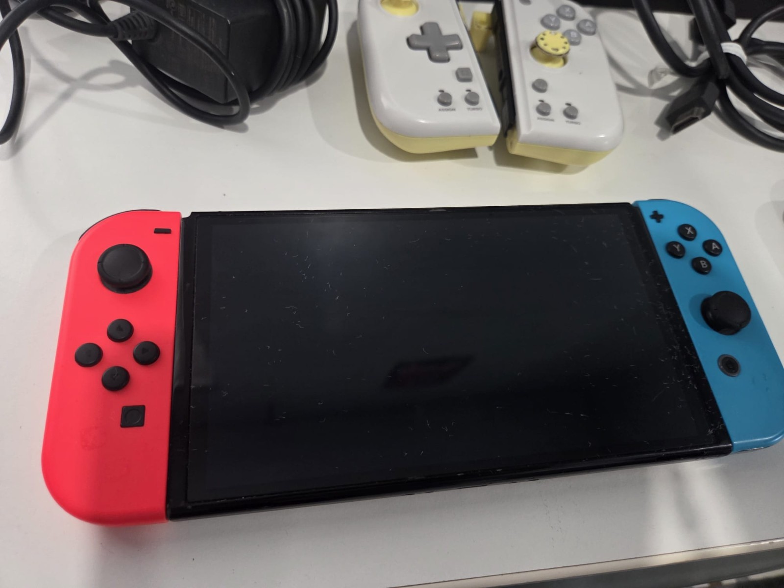 Nintendo switch oled and regular bundle with many accessories working