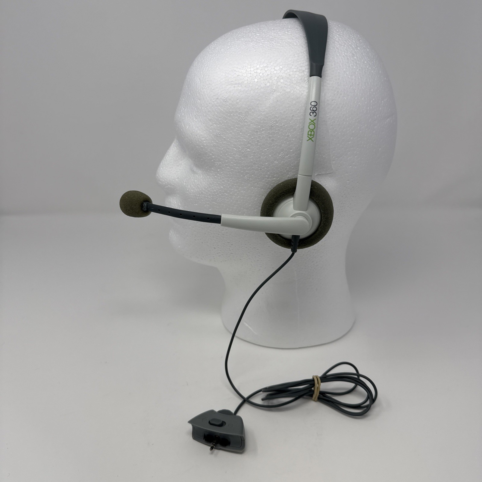 Original Microsoft XBOX 360 Live Headset White & Gray Headband Wired