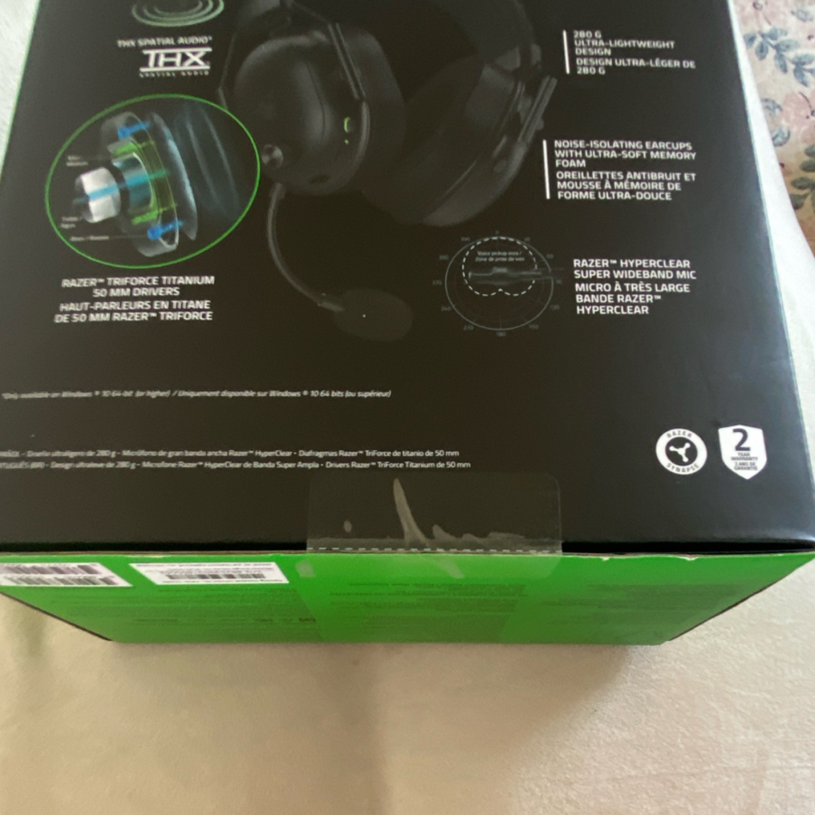 Razer Blackshark V2 Hyperspeed Wireless Headset, Surround Sound, Noise Isolation