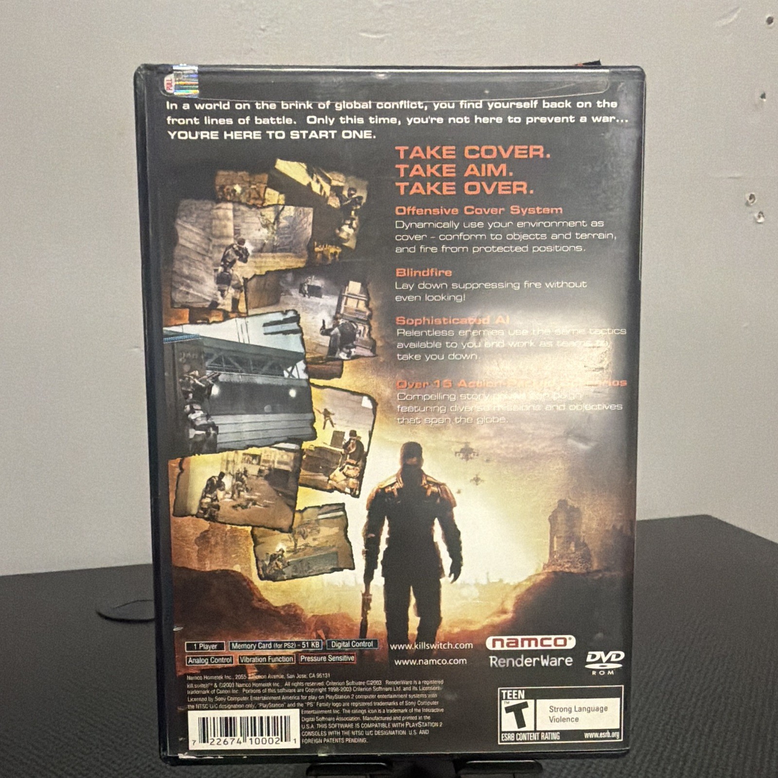 Kill Switch PS2 – Namco, Shooter, Manual Included, T-Teen, NTSC-U/C