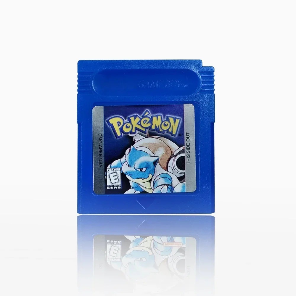 Pokemon 16-Bit GBC Game Cartridge Card Blue Crystal Gold Green Red Silver Yellow