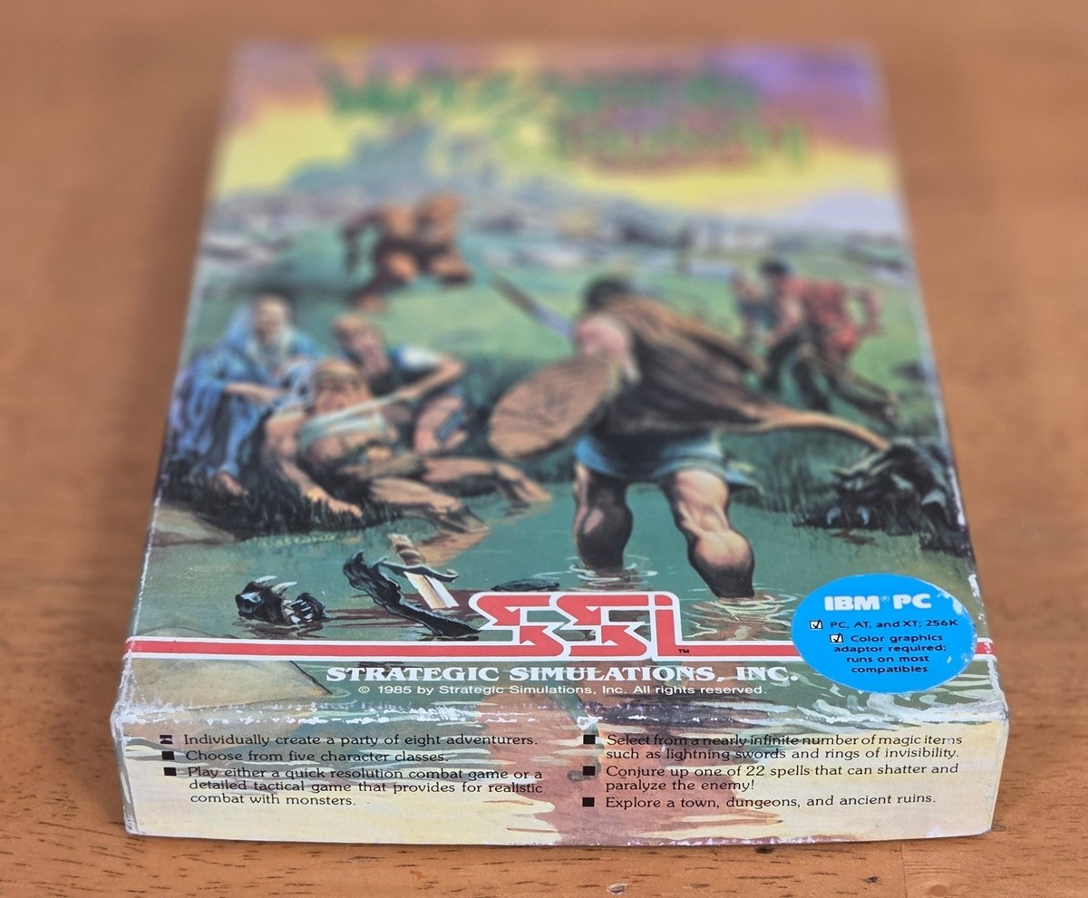 Wizard’s Crown SSI IBM PC Big Box Game 5.25″ Floppy Complete CIB 1987 RPG