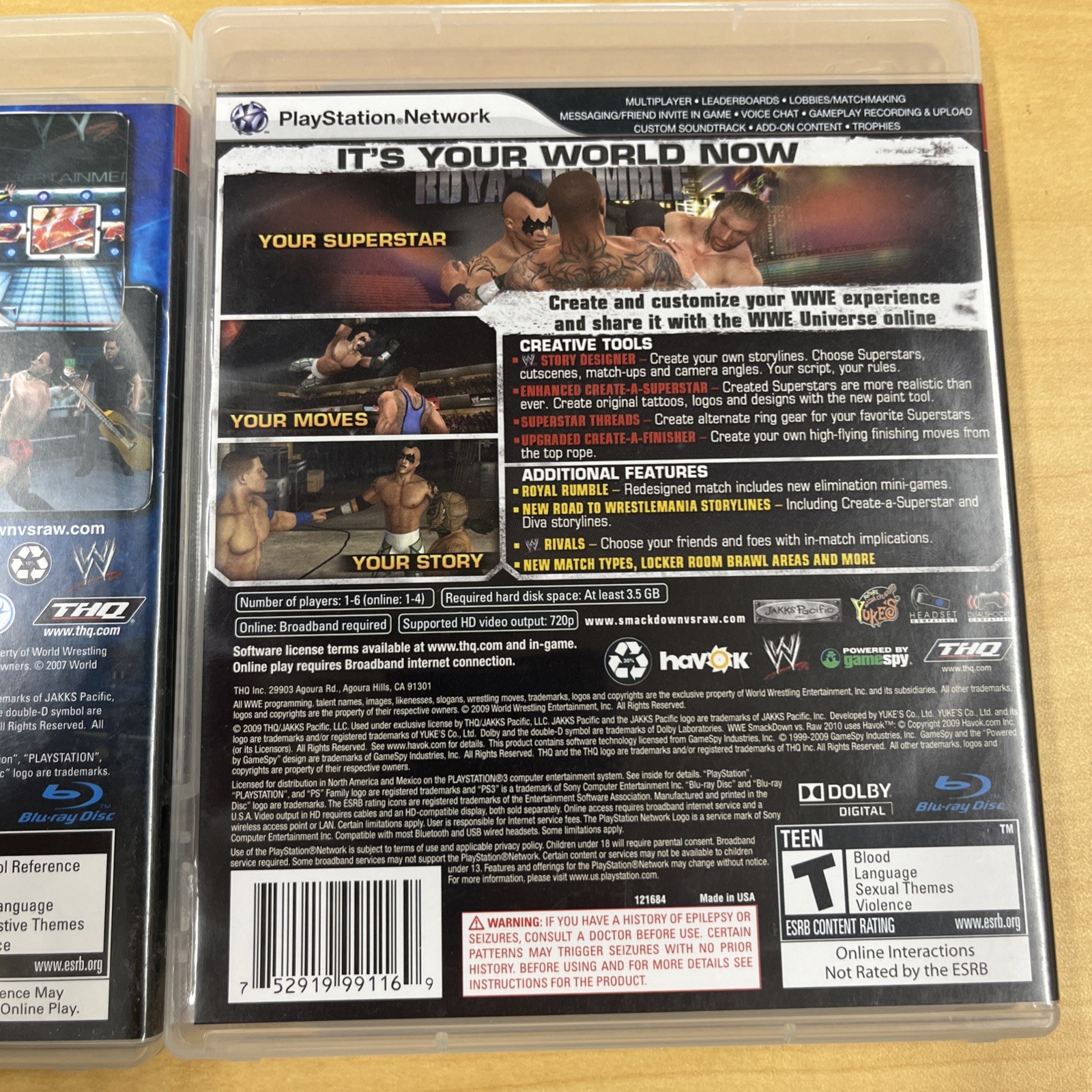 Smackdown vs Raw 2008 2009 2010 PS3 Playstation Video Games Complete Lot of 3