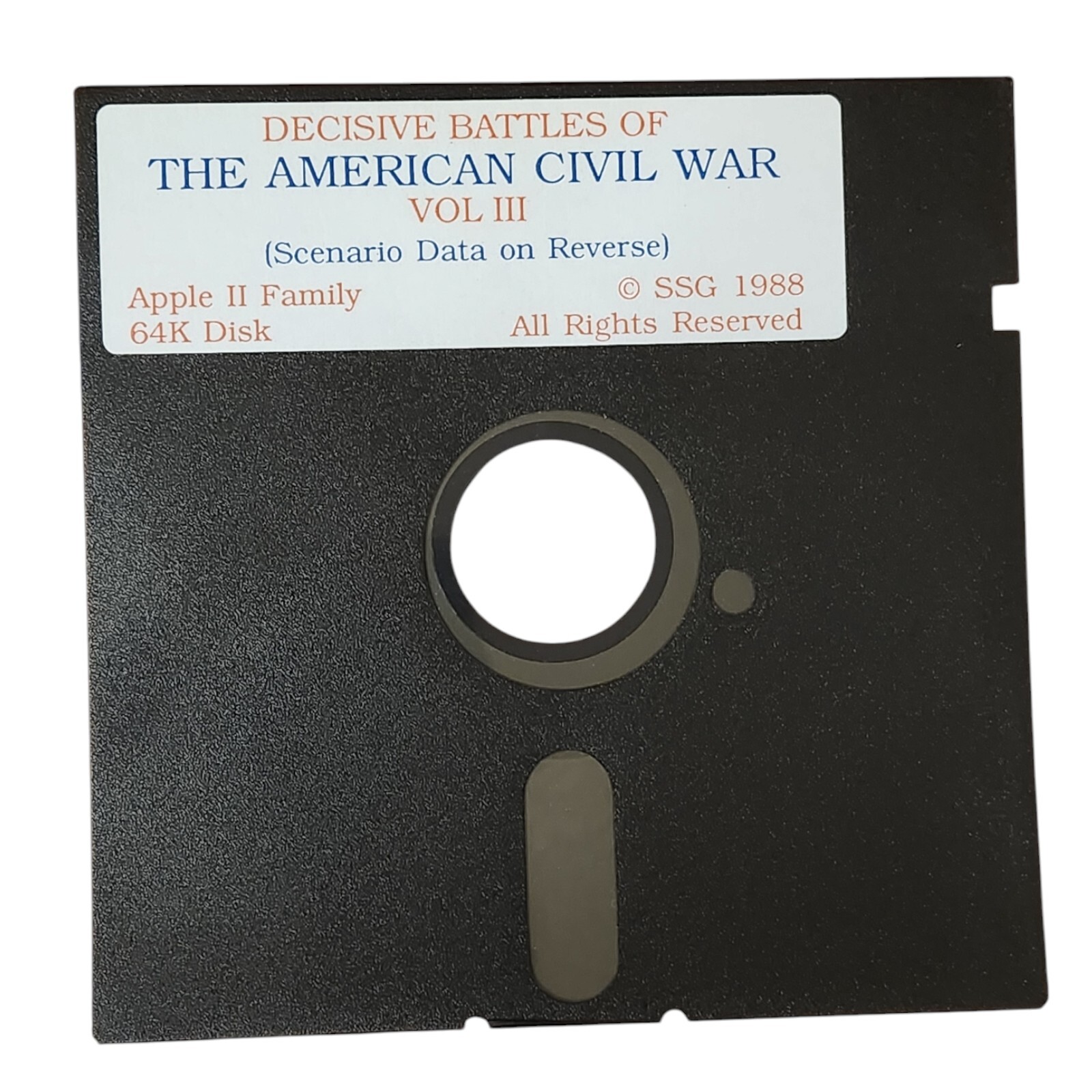 Apple II Civil War Strategy Game Vol 3 CIB Rare 64K SSG Wilderness to Nashville
