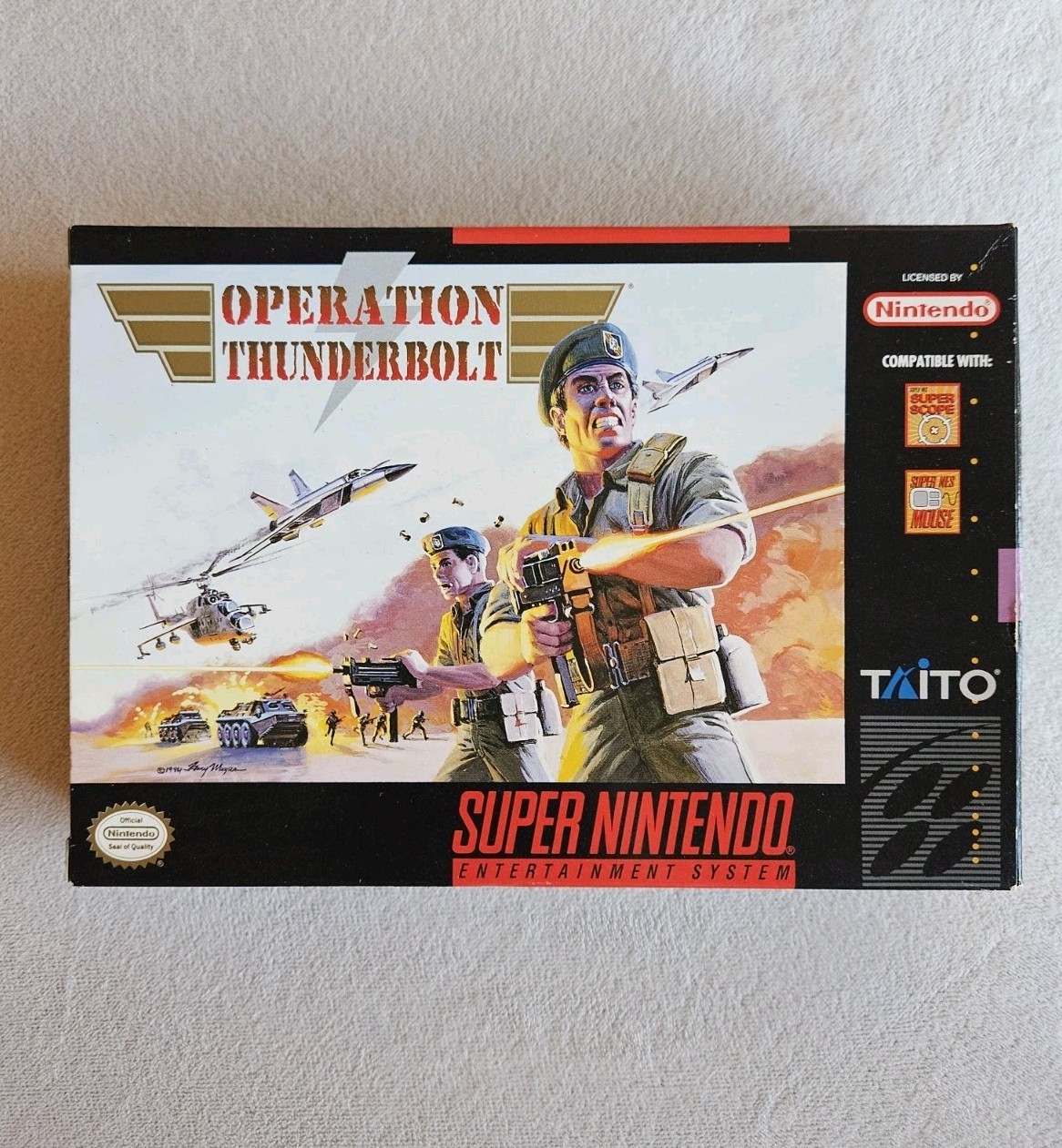 OPERATION THUNDERBOLT SNES SUPER NINTENDO COMPLETE IN BOX GREAT CONDITION!