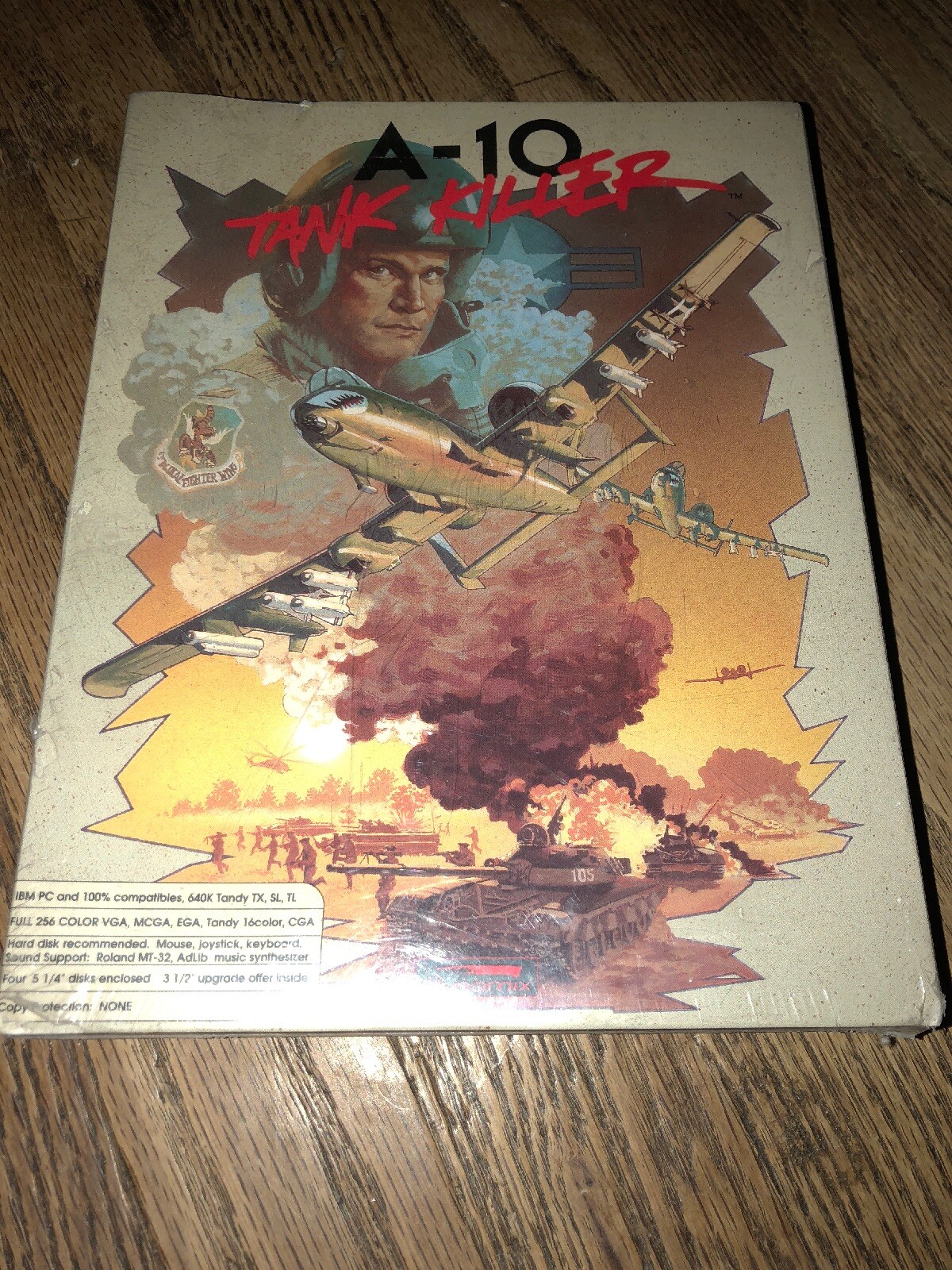 Big Box PC – Sierra / Dynamix A10 Thunderbolt Tank Killer 5.25″ RARE 1989 NEW