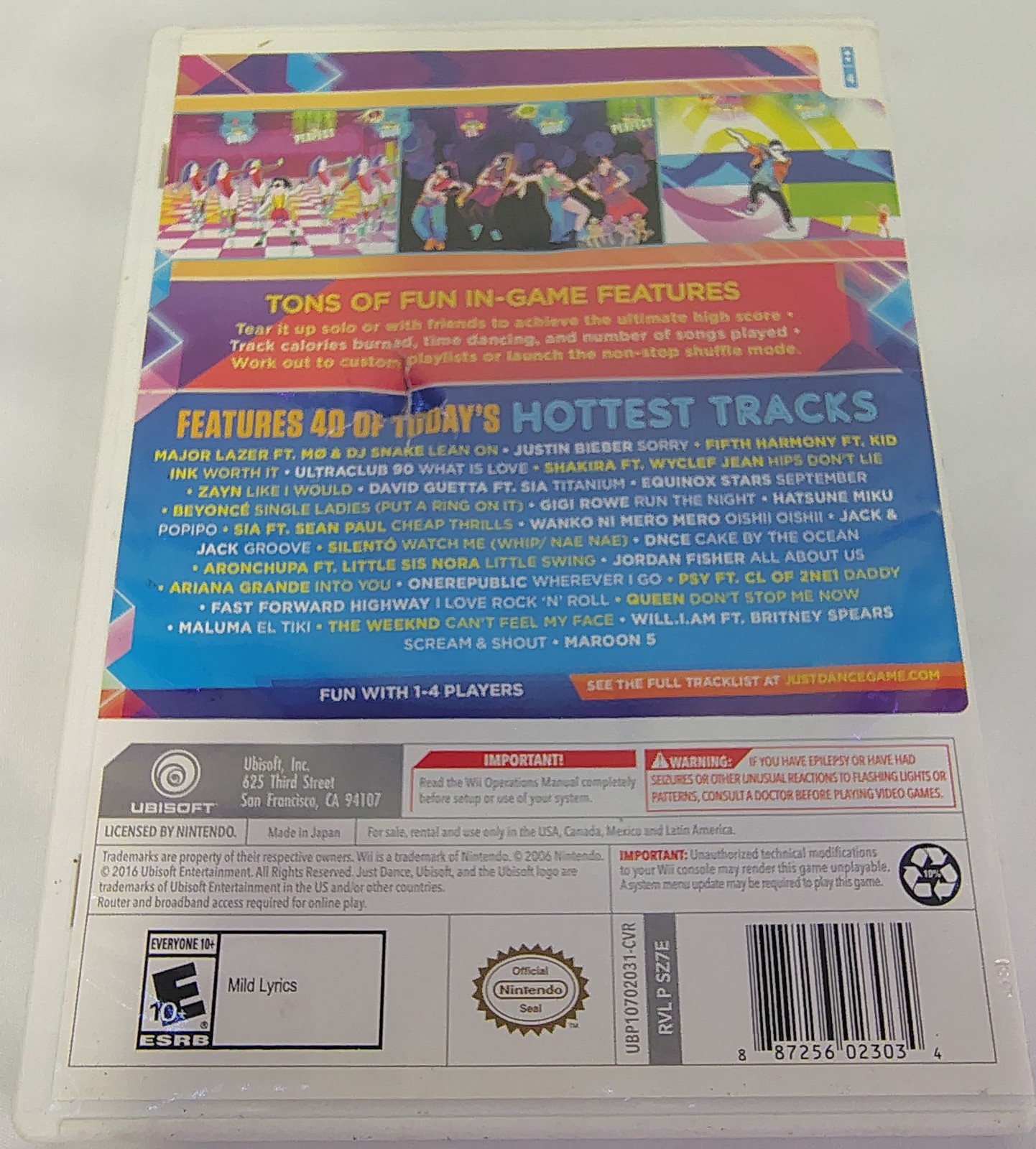 Just Dance 2017 Nintendo Wii Game (COMPLETE) CIB tested