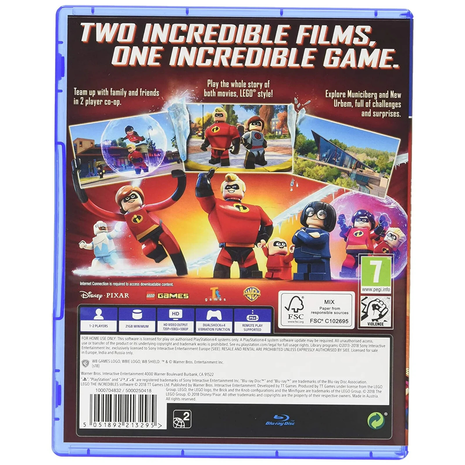 LEGO The Incredibles (Sony PlayStation 4 PS4) Brand/New Sealed with Sleave
