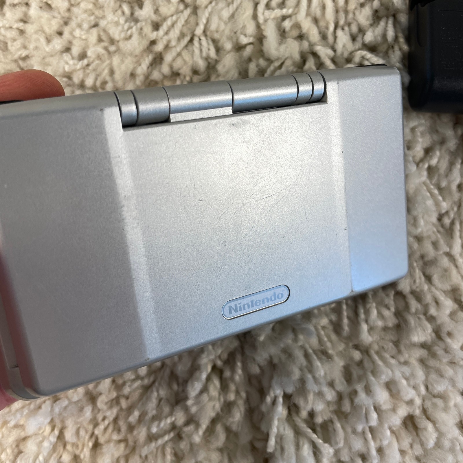 Nintendo DS Original NTR-001 Titanium Silver Handheld Console System Tested