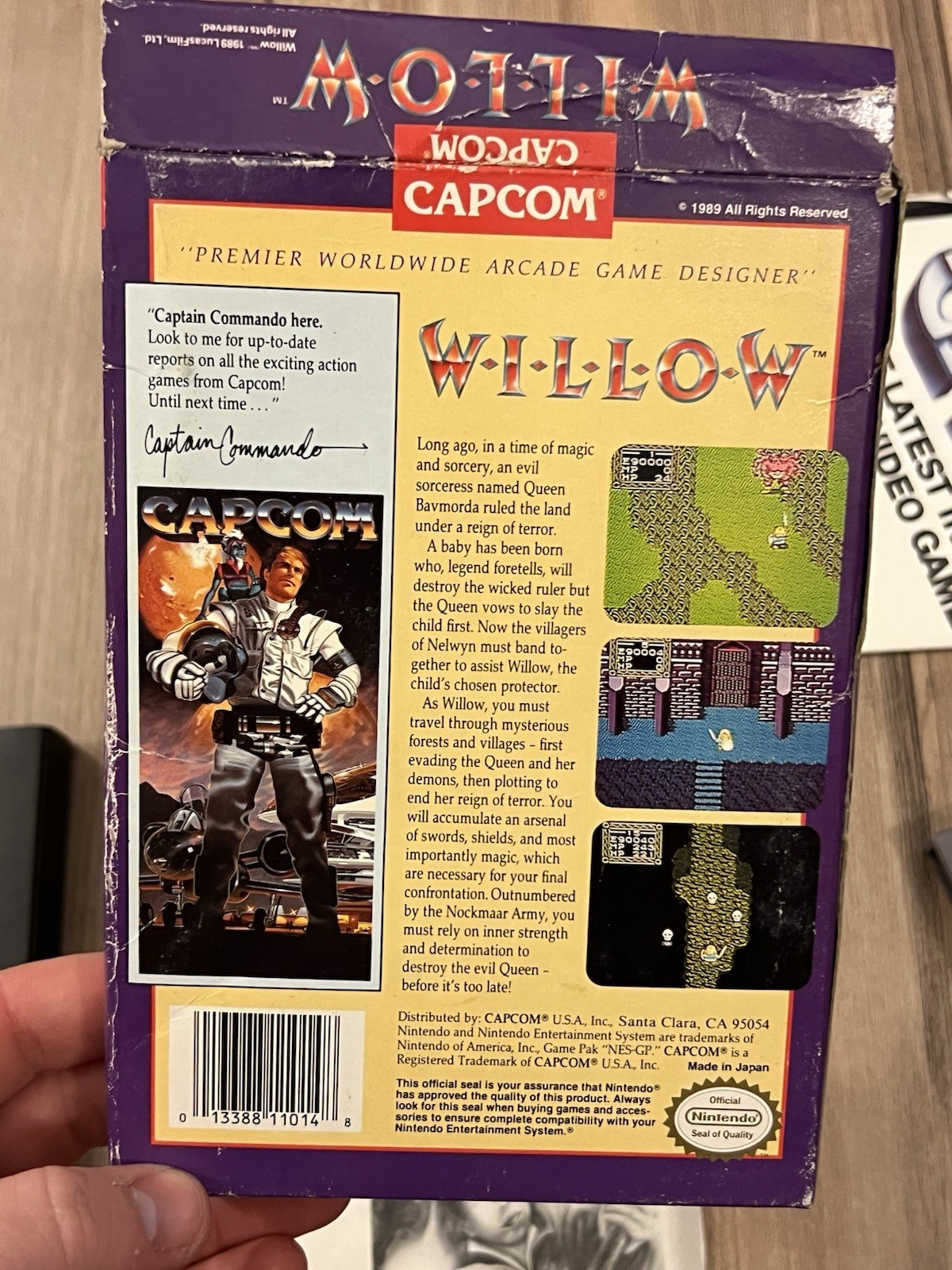 Willow (Nintendo NES, 1989) CIB Complete w/ Poster Tested Works Capcom
