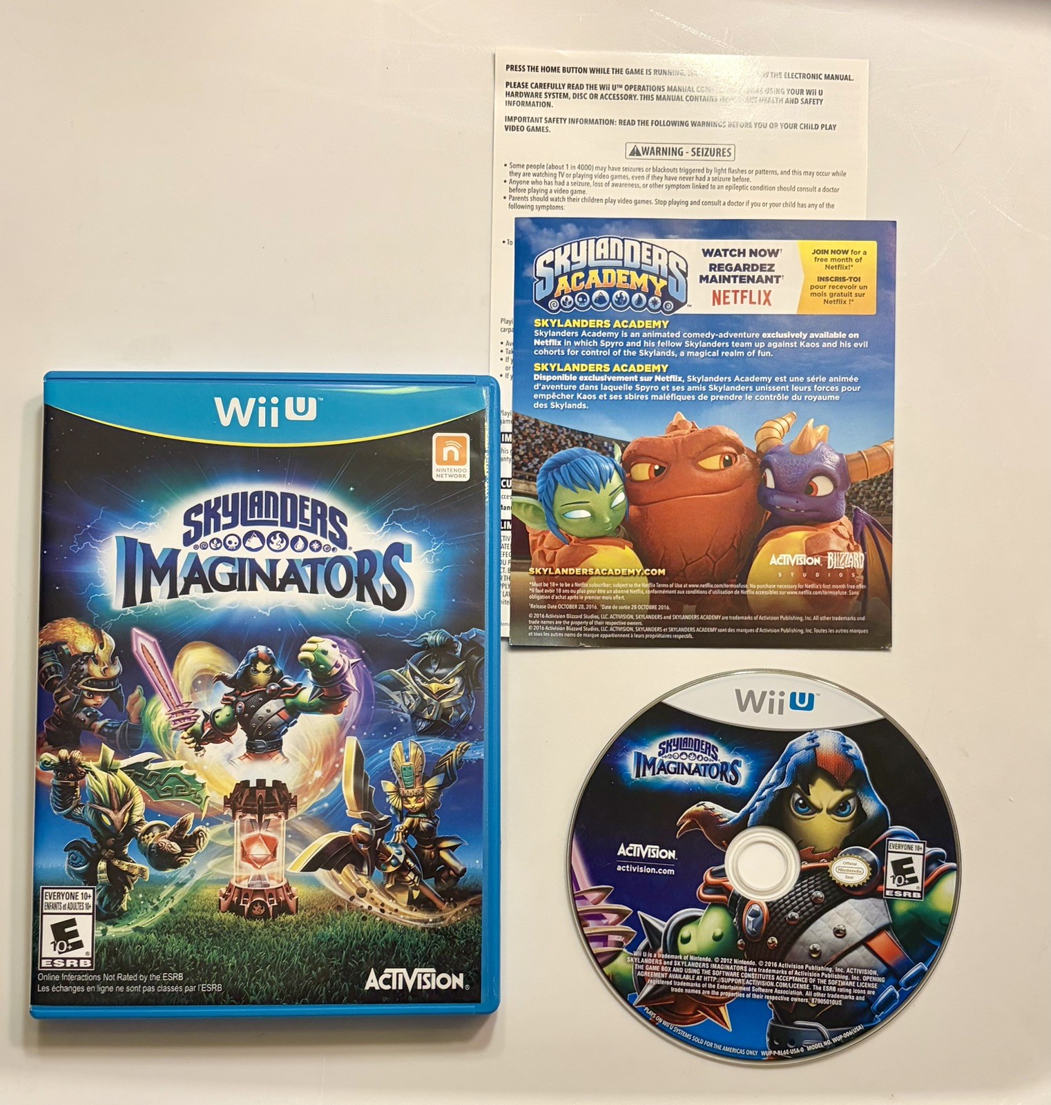Skylanders Imaginators Nintendo WiiU Wii U Video Game Complete Tested & Works