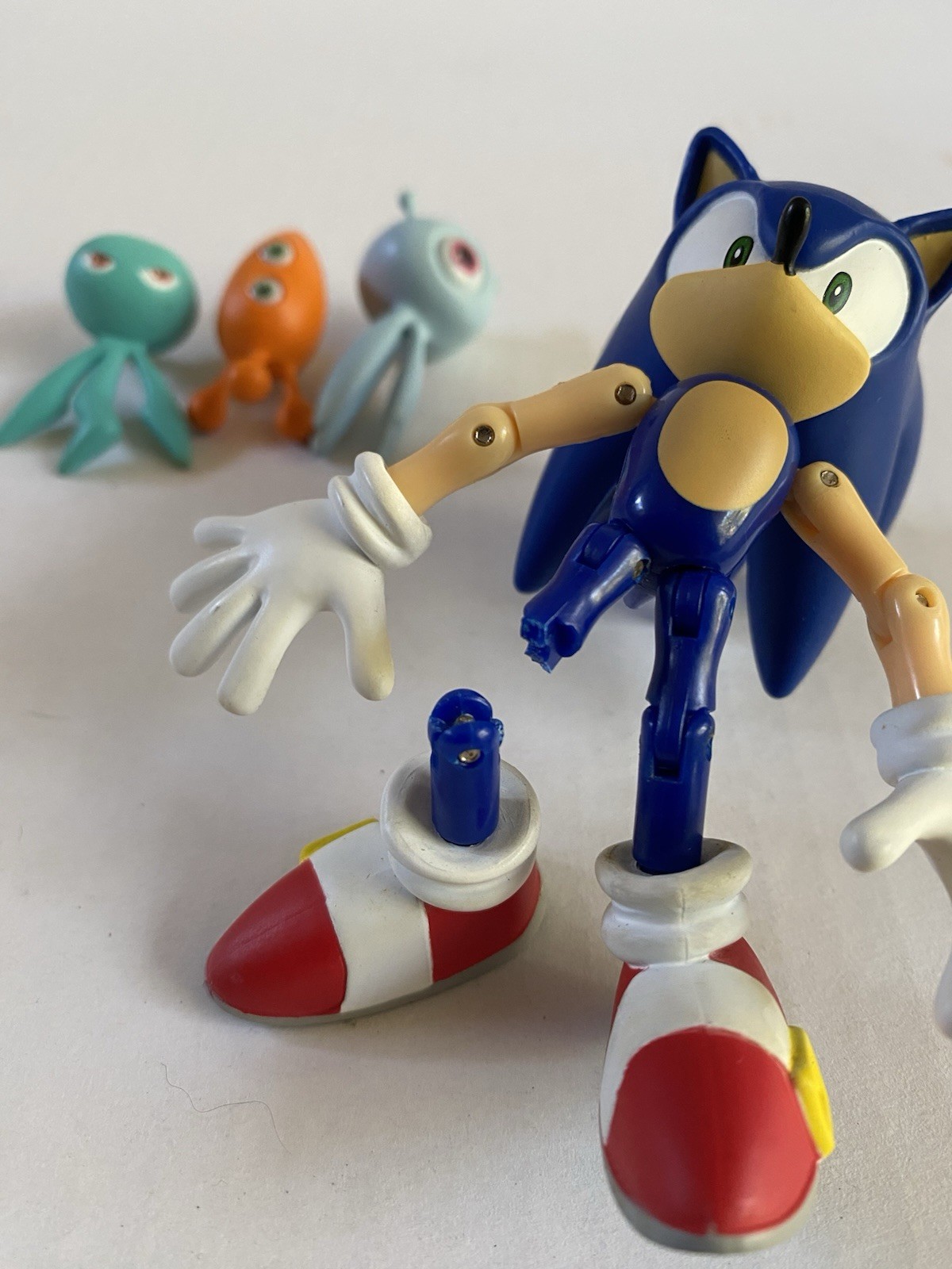 Sega SONIC COLOURS toy figure Jazwares Tomy 2010 Wii exclusive 3x WISPS colors