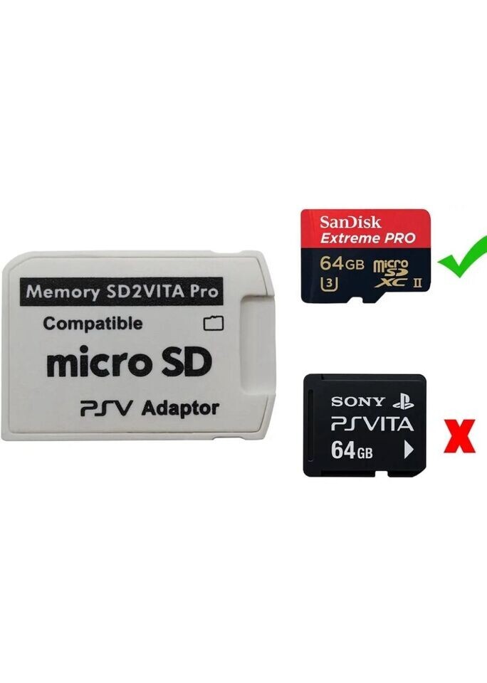 Ps vita psvita psv 1000 2000 memory sd2vita pro compatible sd tf card adaptor