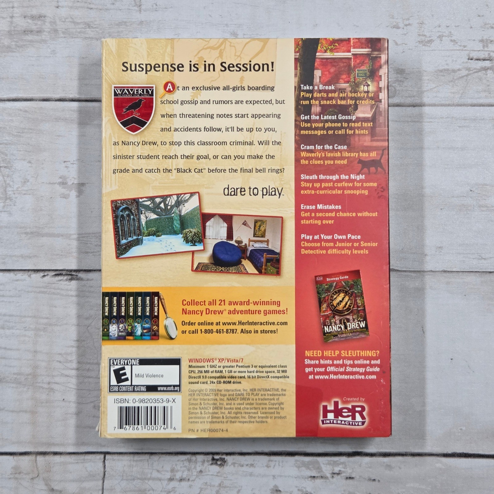 Her Interactive PC Game Nancy Drew Warnings at Waverly Academy Mystery #21 New