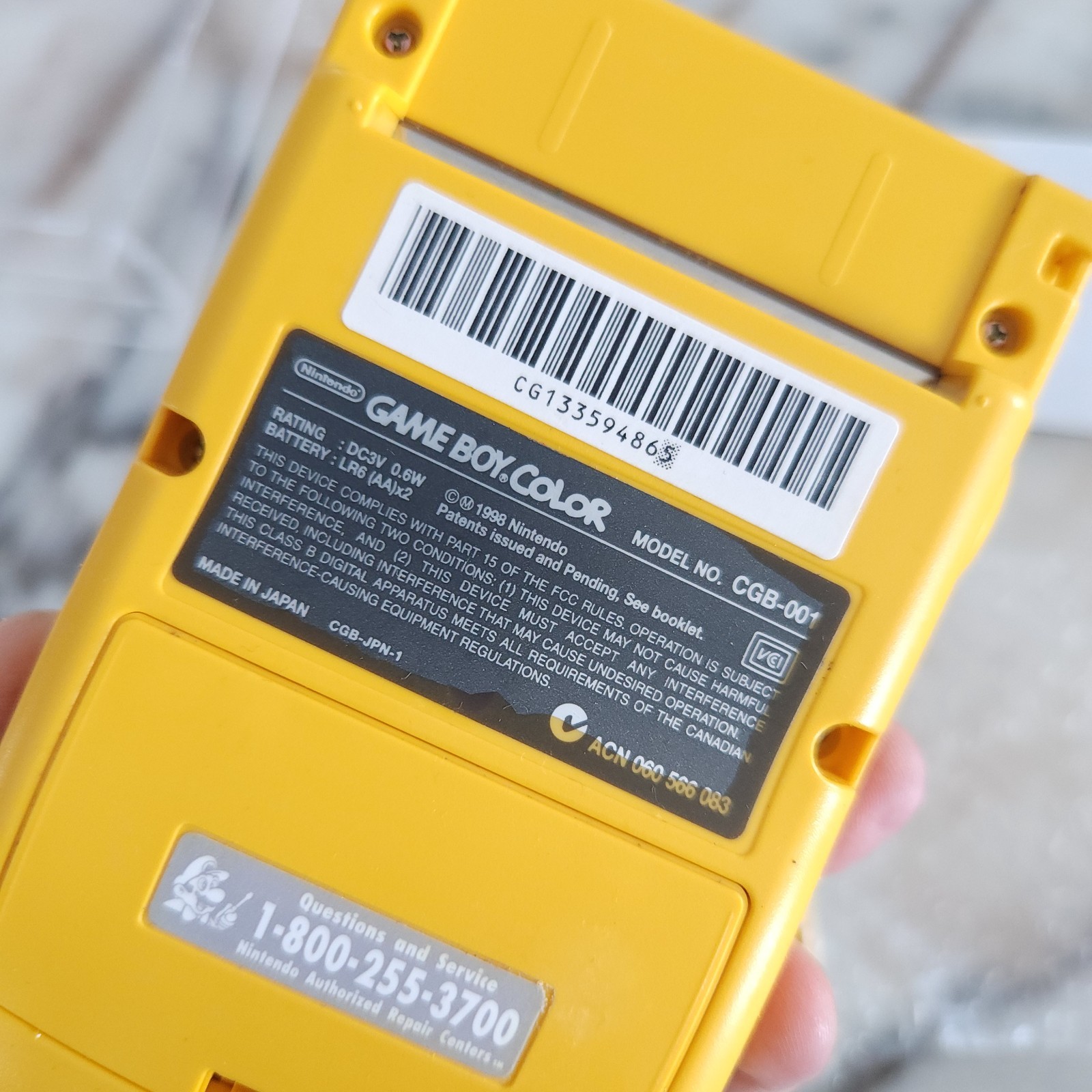FIRST PRINT Game Boy Color GBC Dandelion Yellow CIB VERY GOOD CONDITION