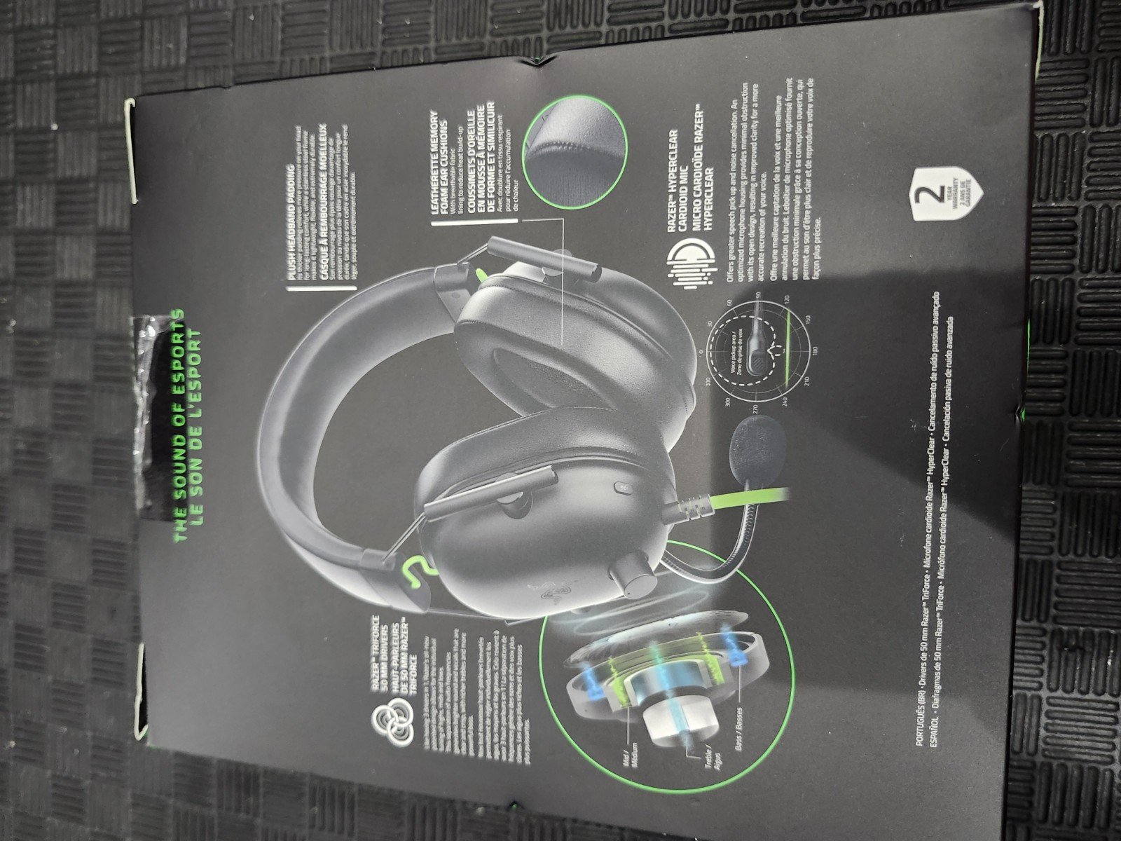 Razer Blackshark V2 X Black Over the Ear Gaming Headset