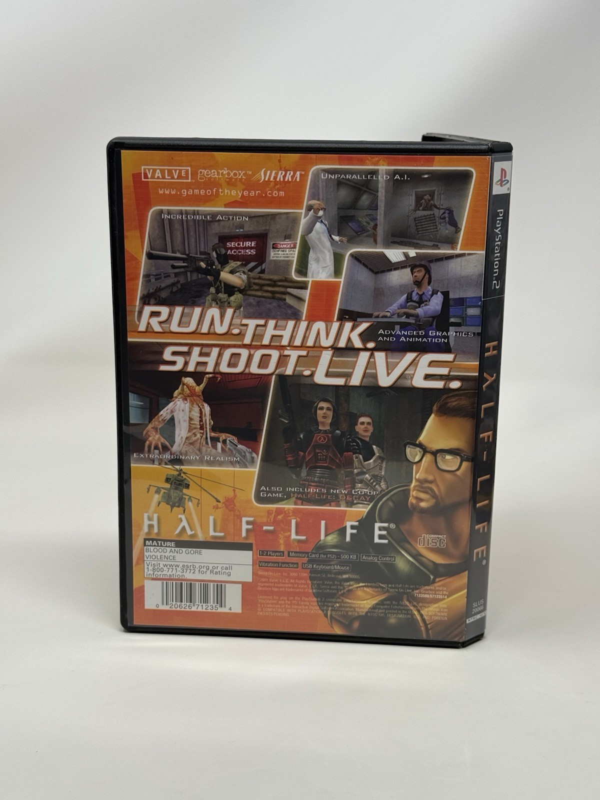Half-Life PS2 PlayStation 2 Complete CIB + Registration Card Mint Disc Tested