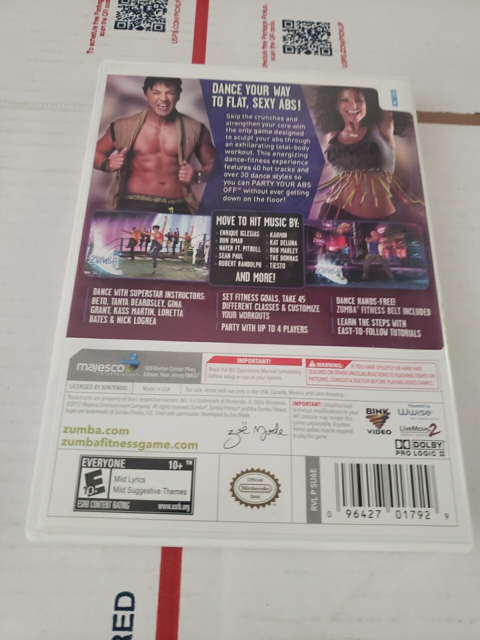 Zumba Fitness Core – Nintendo Wii Complete See Photos Trl4#318