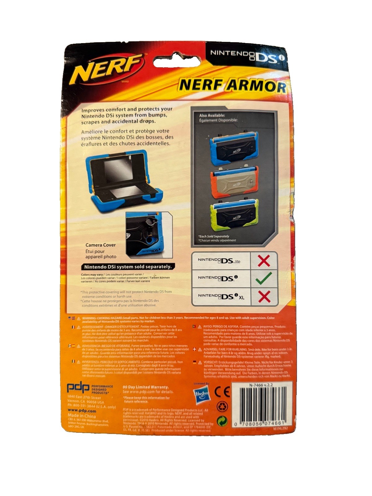 Official Nintendo DSi Black and blue NERF ARMOR Heavy Duty Protection NEW