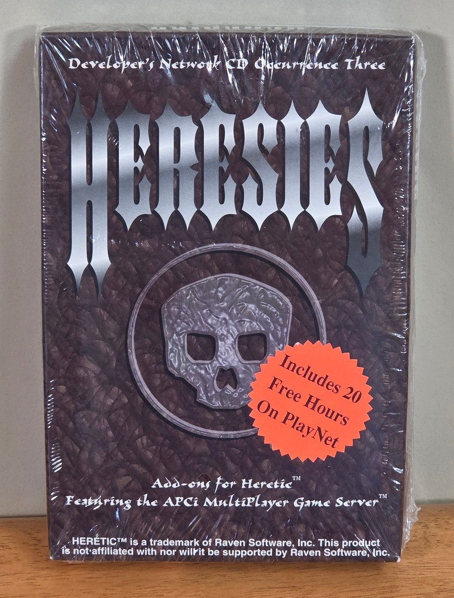 New Sealed Heresies Heretic Expansion Set Developers Network IBM PC CD 1995