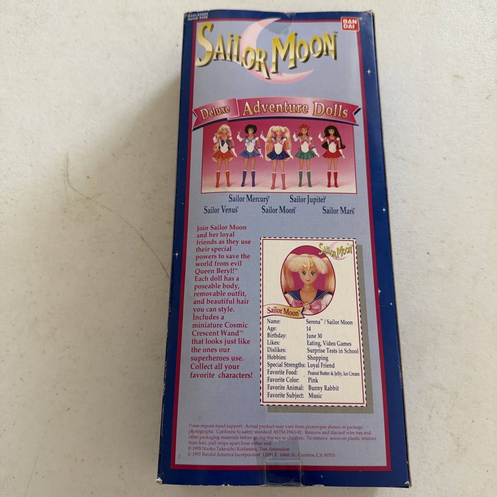 SAILOR MOON 11.5″ Deluxe Adventure Doll Senshi Serena Tsukino Usagi BANDAI 1995