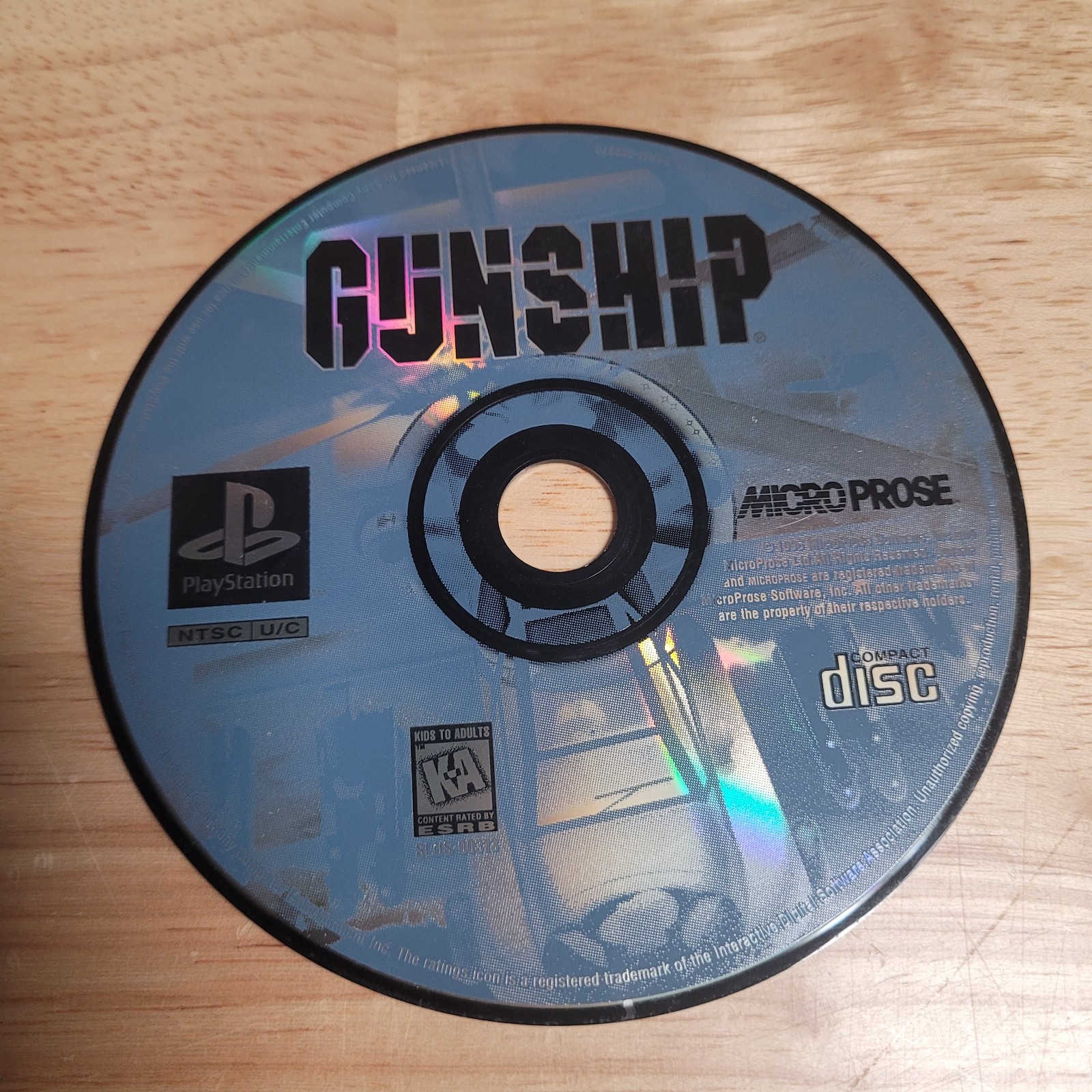Gunship PS1 Sony PlayStation 1, 1996 Disc Only – Tested