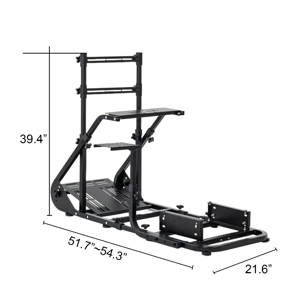 Adjustable Racing Wheel Cockpit Stable Driving Simulator Stand for Gaming