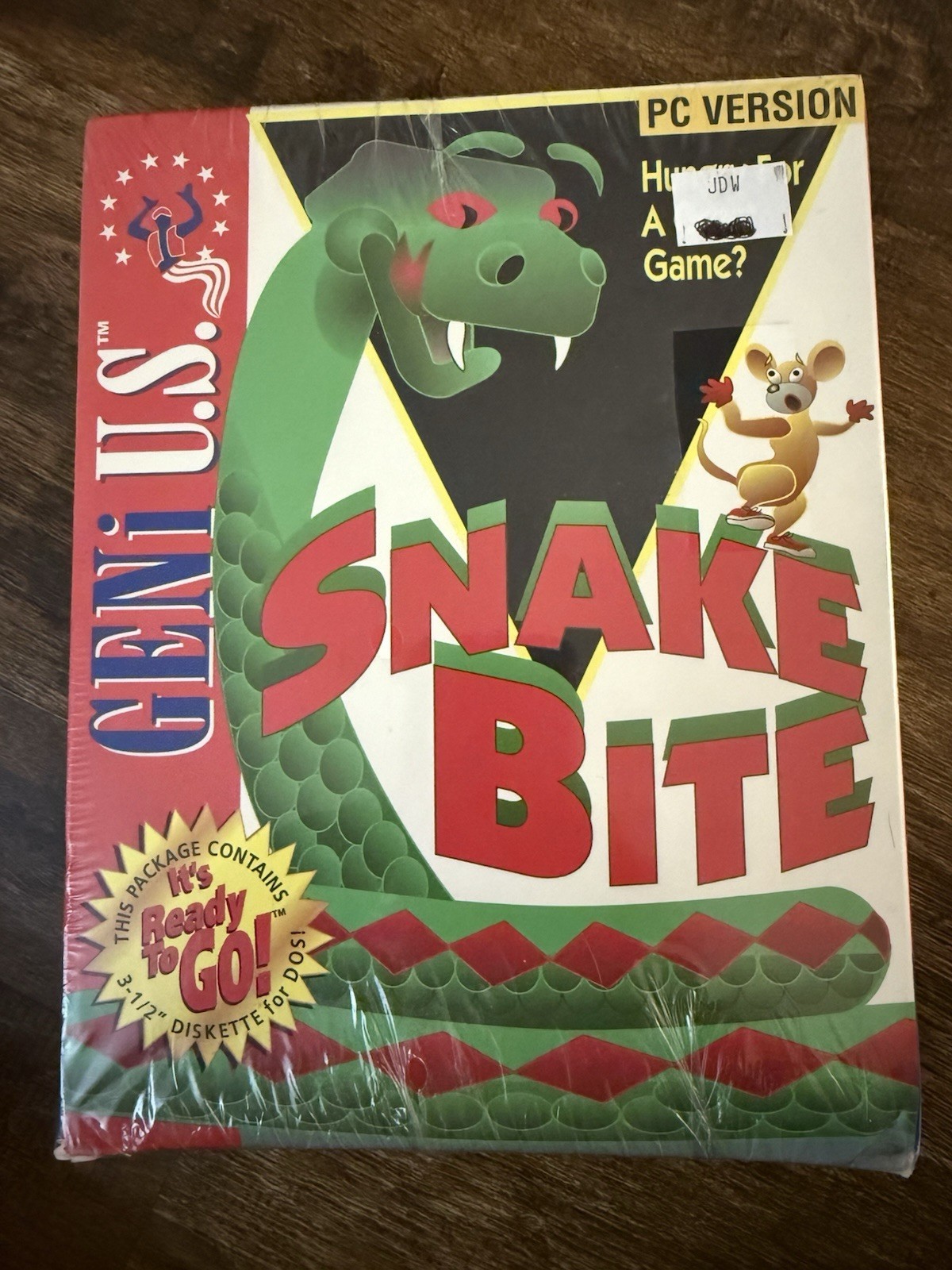 GENI U.S. Snake Bite Arcade PC Game 3.5″ Disk IBM/Tandy Compatible 1994