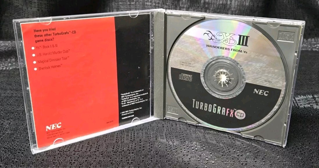 Ys III 3: Wanderers From Ys 1991 TurboGrafx-CD Turboduo Super CD