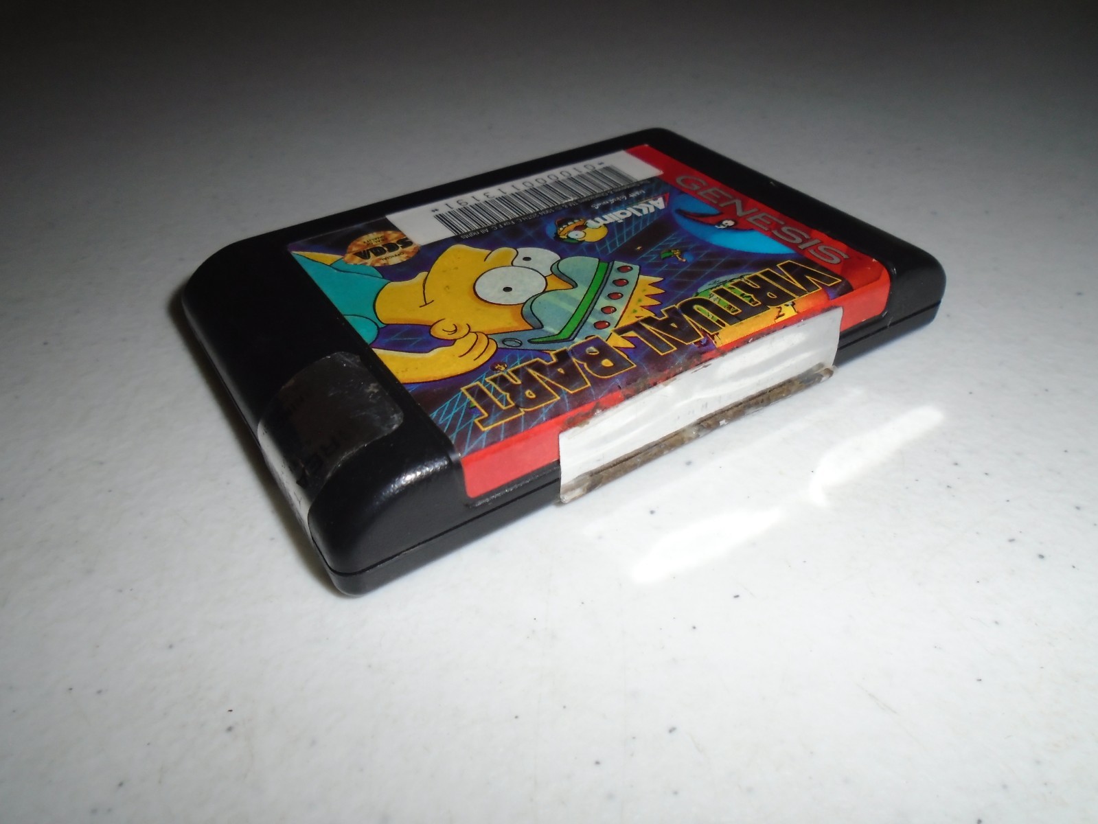 Virtual Bart (The Simpsons) ☆☆ CIB Complete Sega Genesis game Bart Simpson