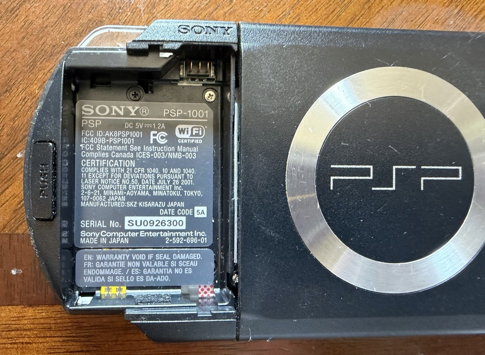 Sony PlayStation Portable PSP, Tested, Missing Battery