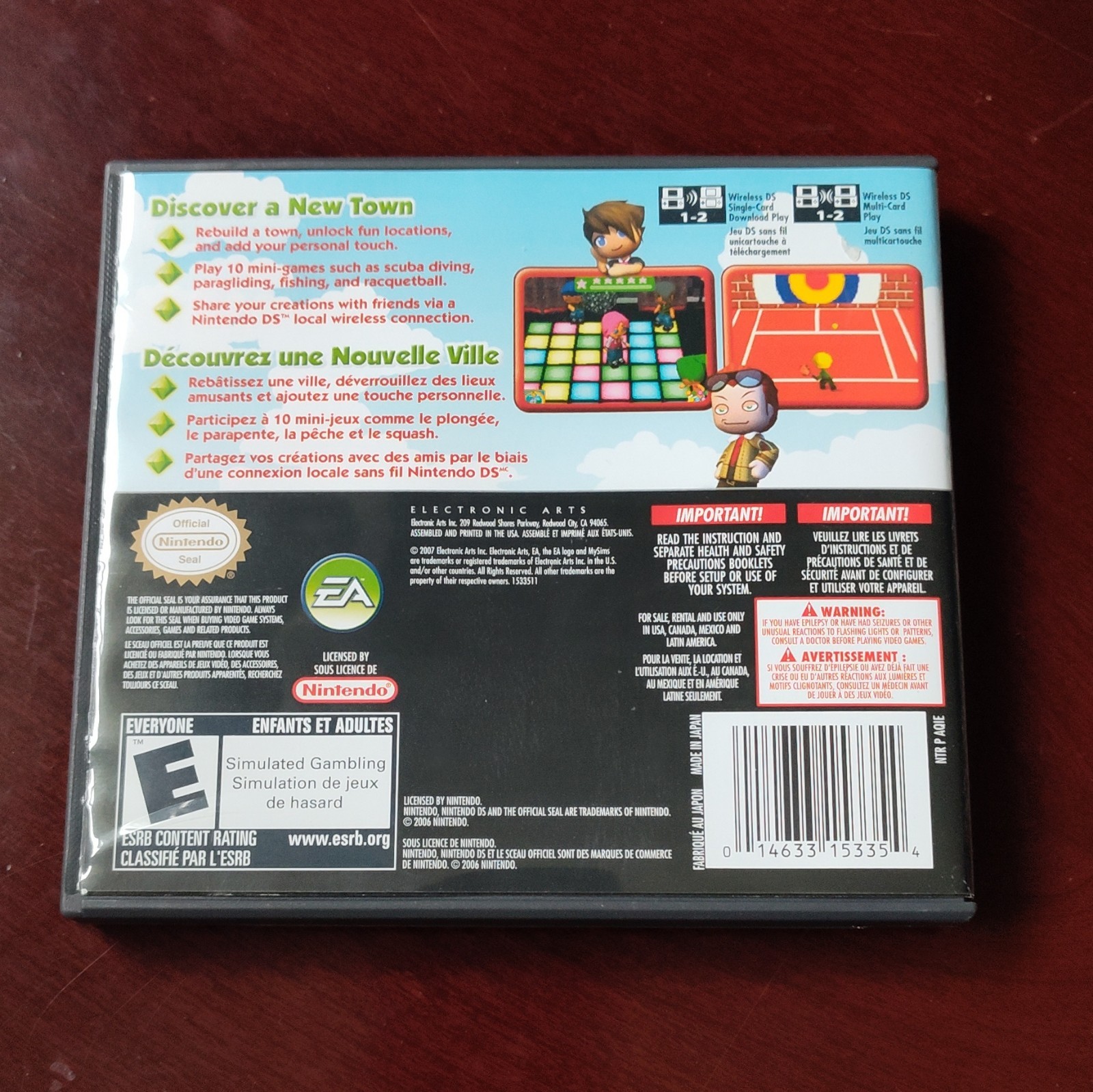 Electronic Arts MySims Nintendo DS NTSC-U/C E 2007 Simulation Manual
